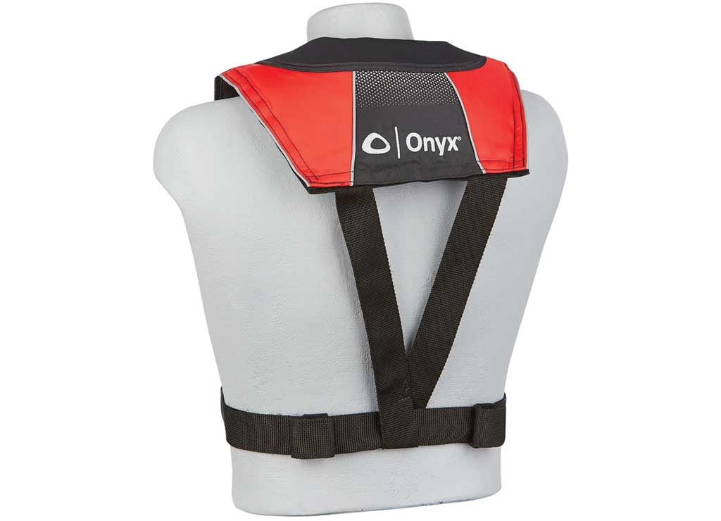 Onyx 132200-100-004-20 A/M-24 Series All Clear Automatic/Manual Inflatable Life Jacket - Black/Red, Adult