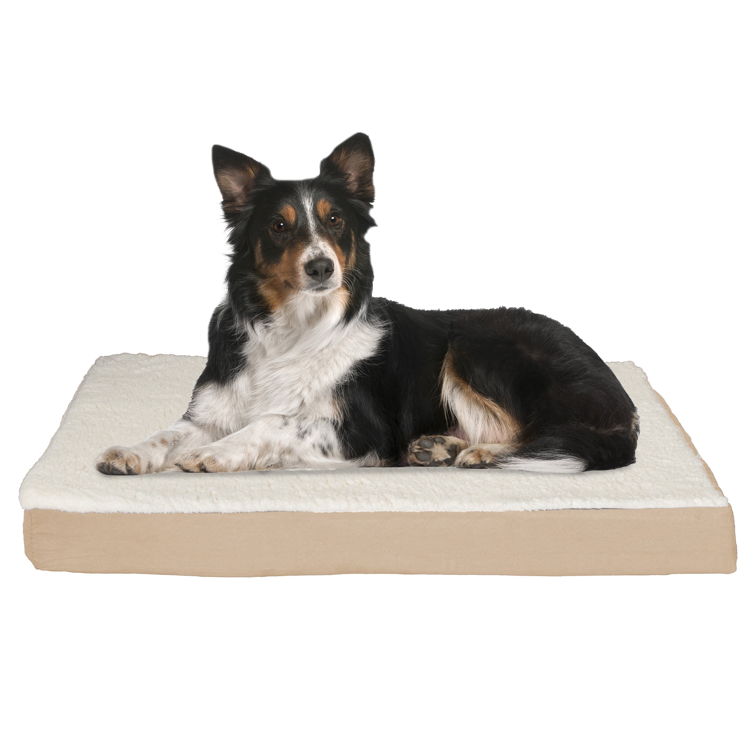 PETMAKER Orthopedic Memory Foam Pet Bed - 36" x 27", Tan
