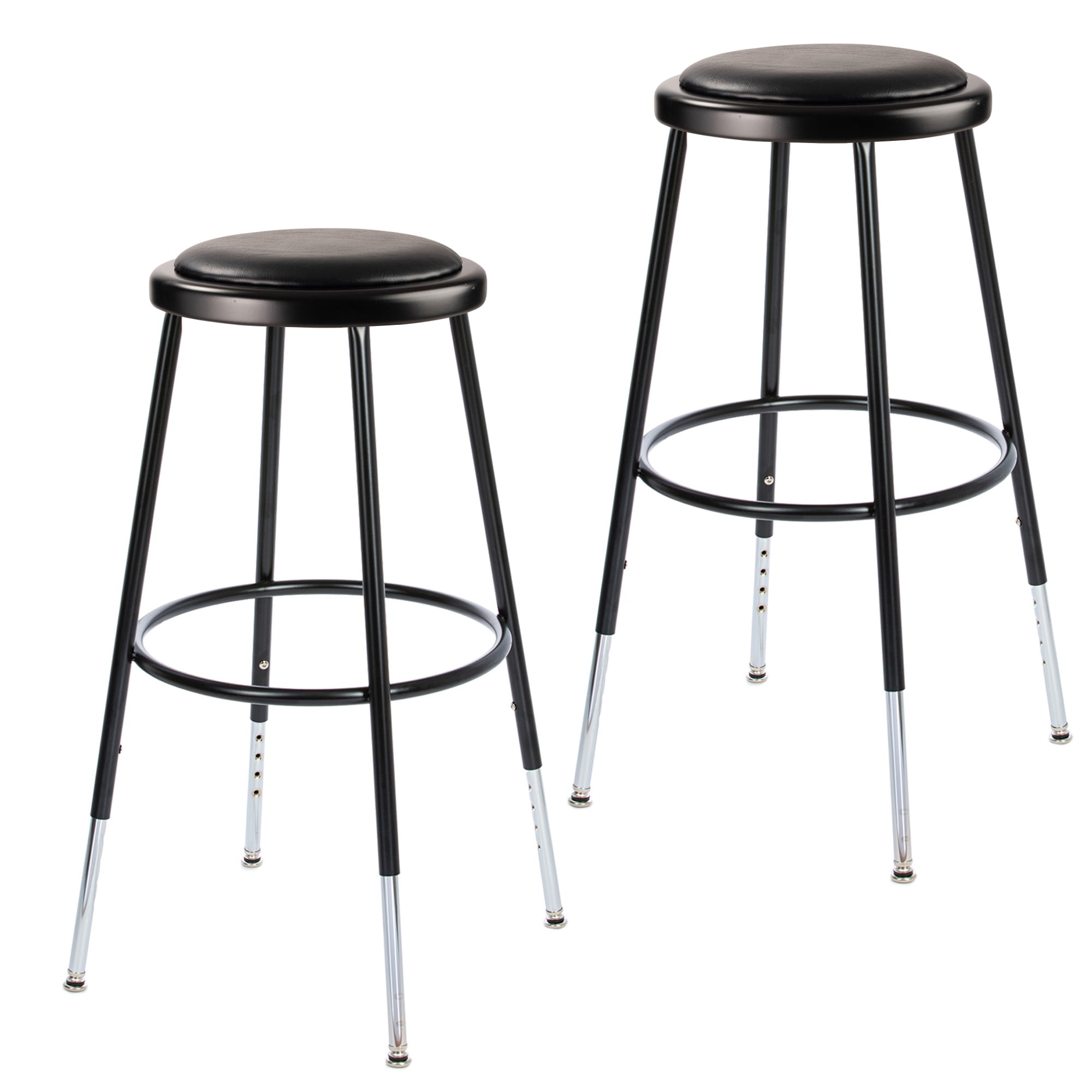 Otto 25"-33" Height Adjustable Stool, Black, Pack of 2