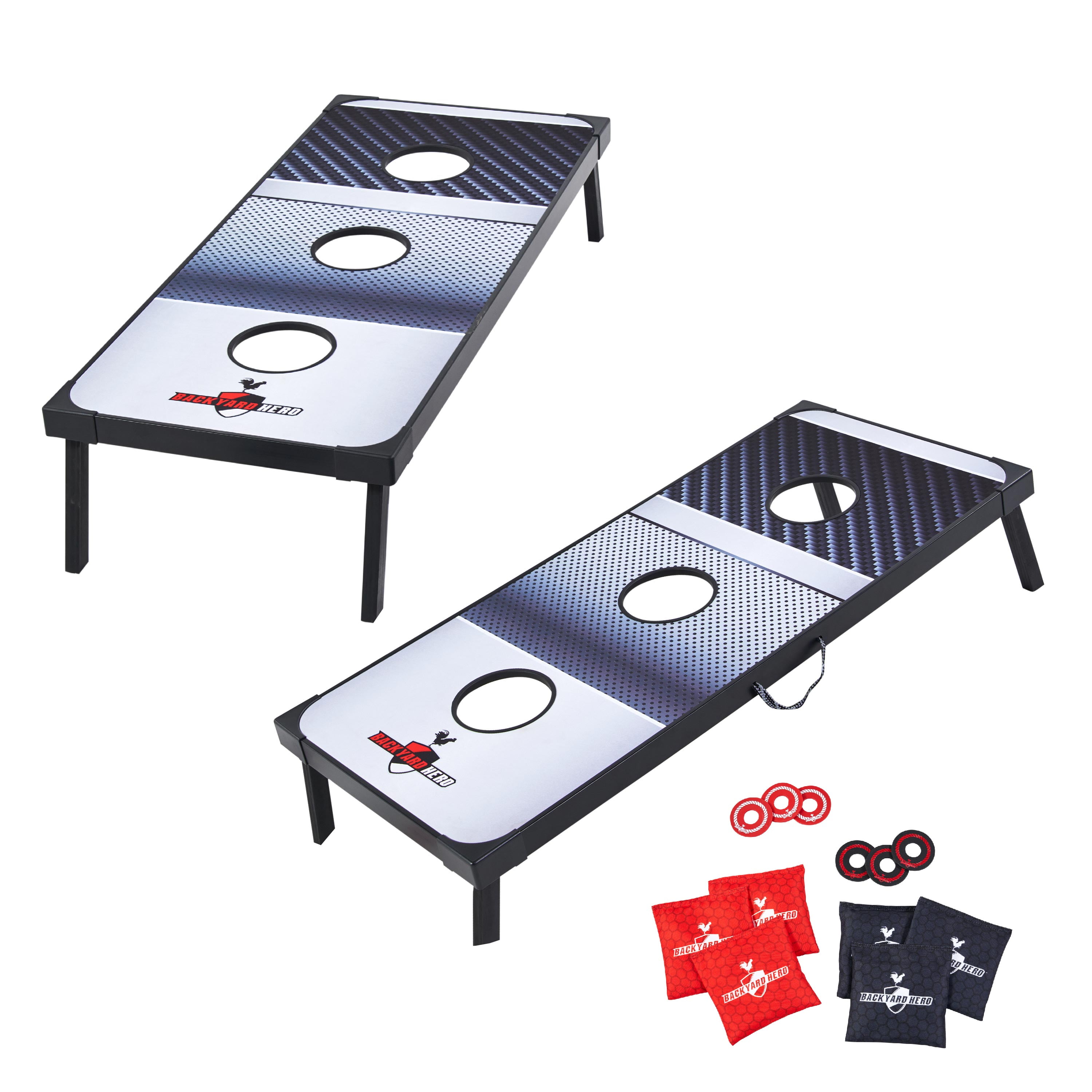 Backyard Hero 2-in-1 Cornhole Toss and Washer Toss Game – 48” Tailgate Boards with Bean Bags – Durable, Portable Set for Game Day & Outdoor Fun