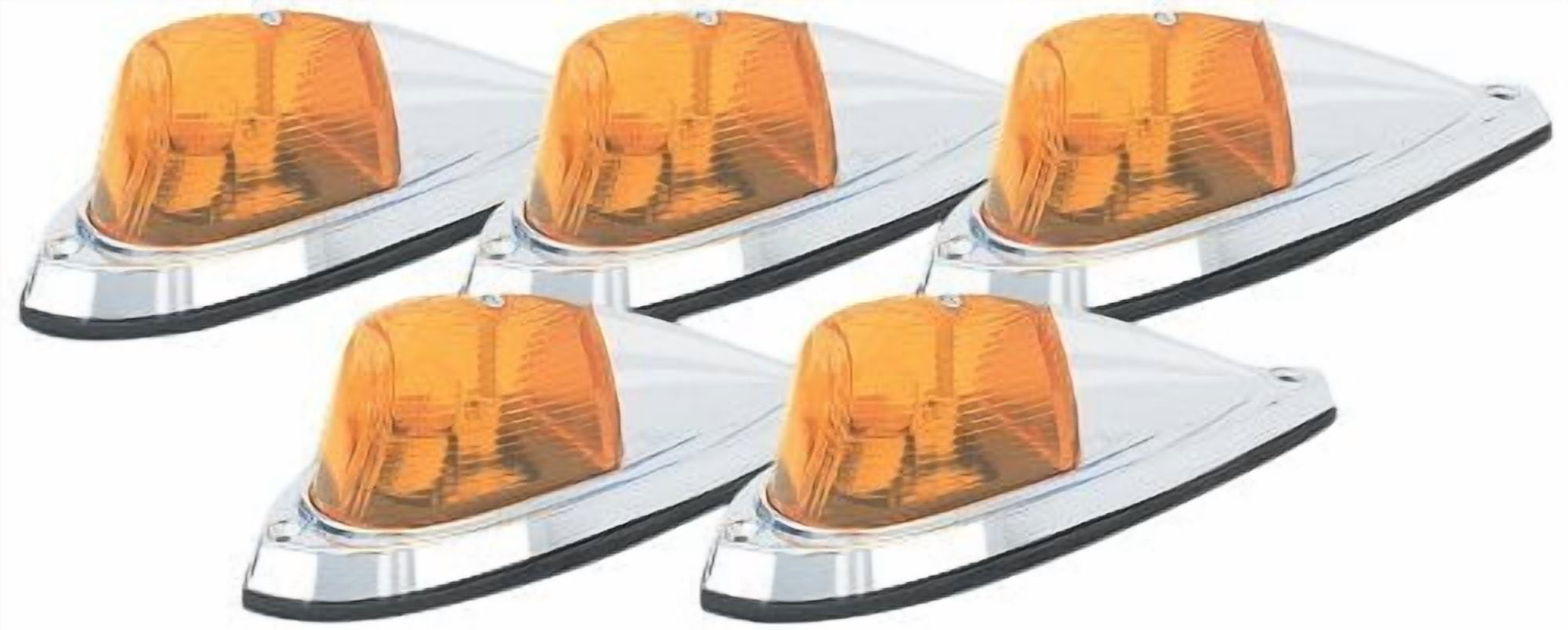 Pacer Performance 20-105 Hi-Five Amber Deluxe Chrome Teardrop Style Cab Roof Fits select: 1966-1986 CHEVROLET C10, 1987 CHEVROLET R10