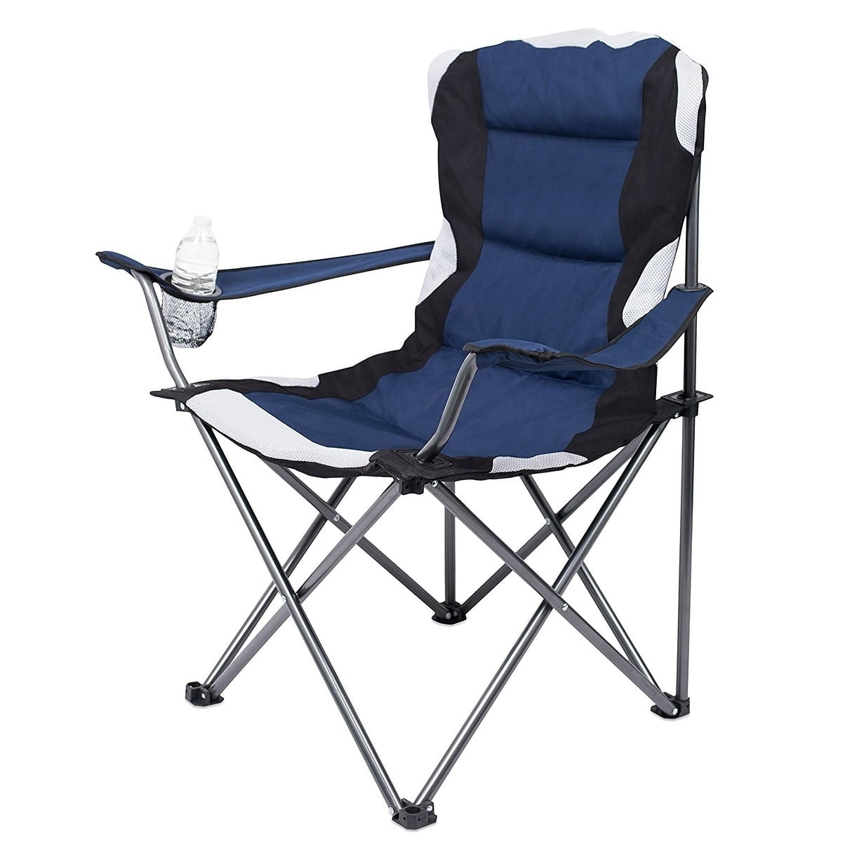 Padded Camping Folding Chair - Navy Blue
