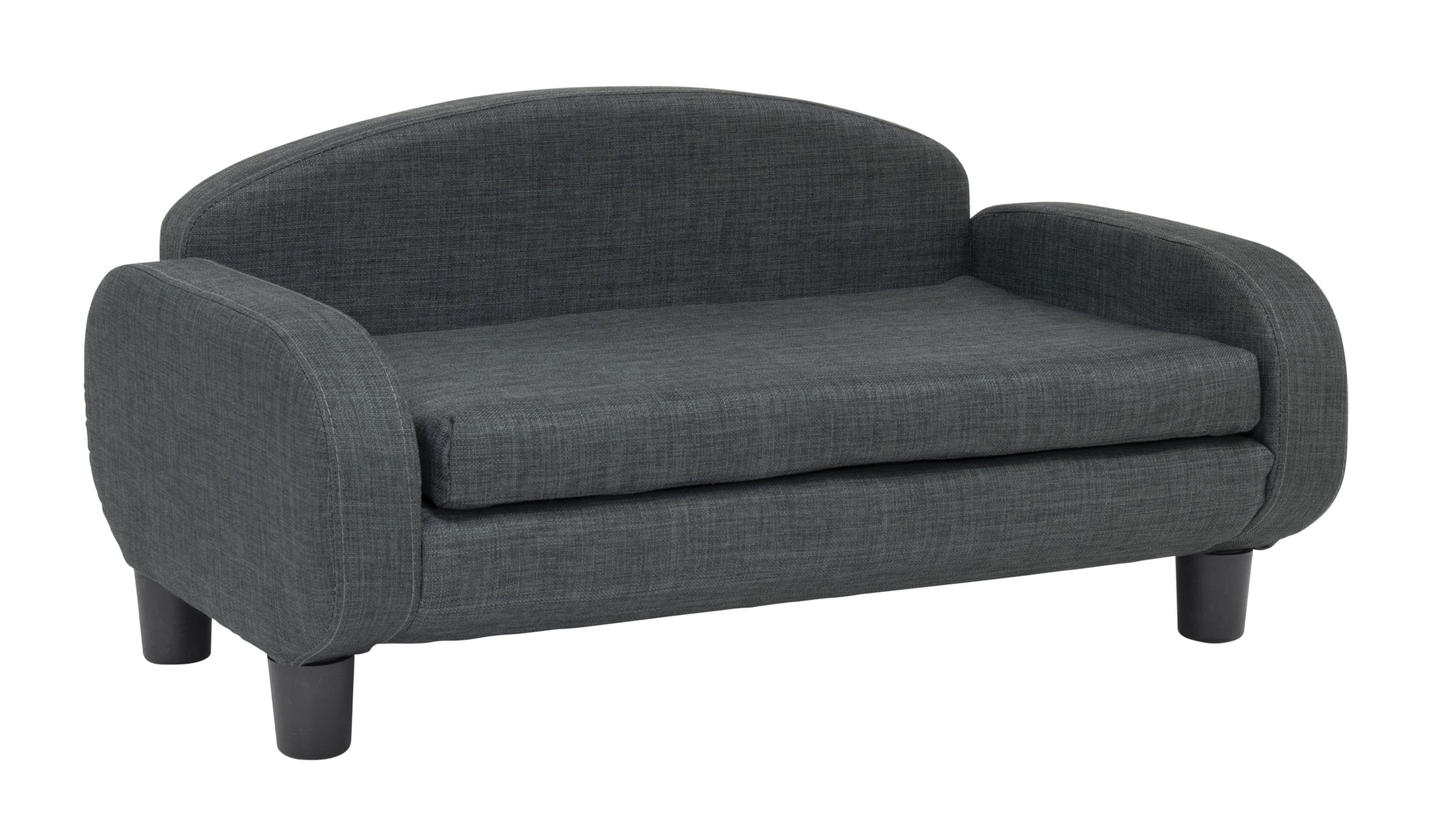 Paws & Purrs Cat Sofa Bed, Pet Couch for Indoor Cats Elevated Cat Beds with Removable Washable Mattress Cover for Kitten, Puppy or Small Animal- 31.5" Wide, Gray