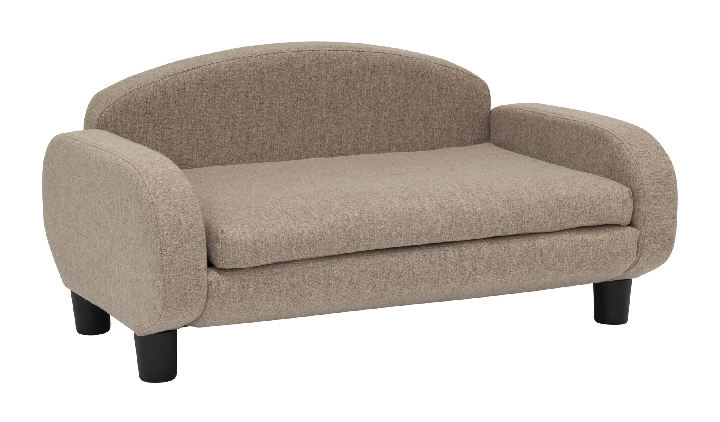 Paws & Purrs Cat Sofa Bed, Pet Couch for Indoor Cats Elevated Cat Beds with Removable Washable Mattress Cover for Kitten, Puppy or Small Animal- 31.5" Wide, Sand