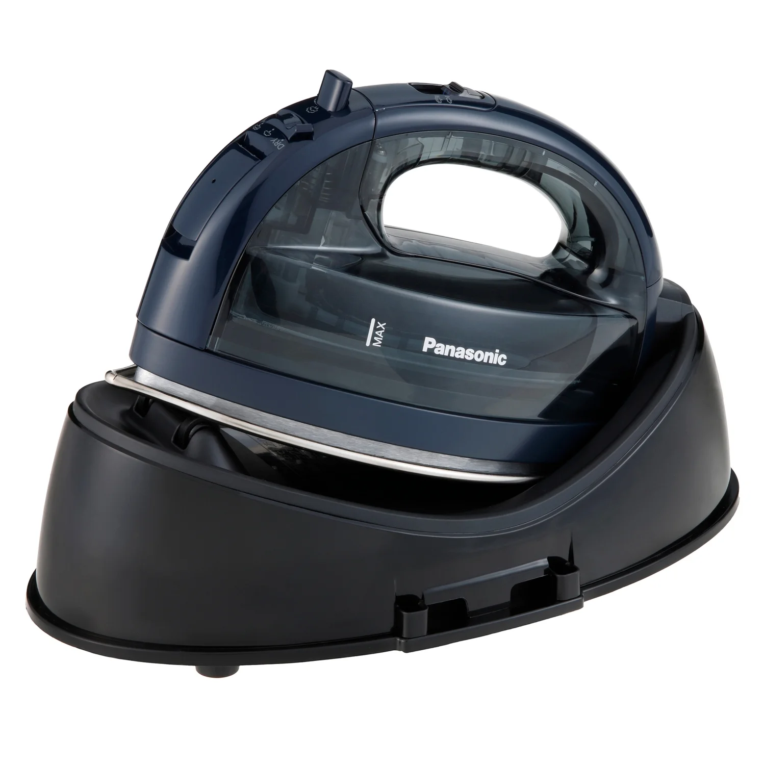 Panasonic NI-WL700A Cordless Steam/Dry Iron, 1500W Wide Stainless Steel Plate, Blue
