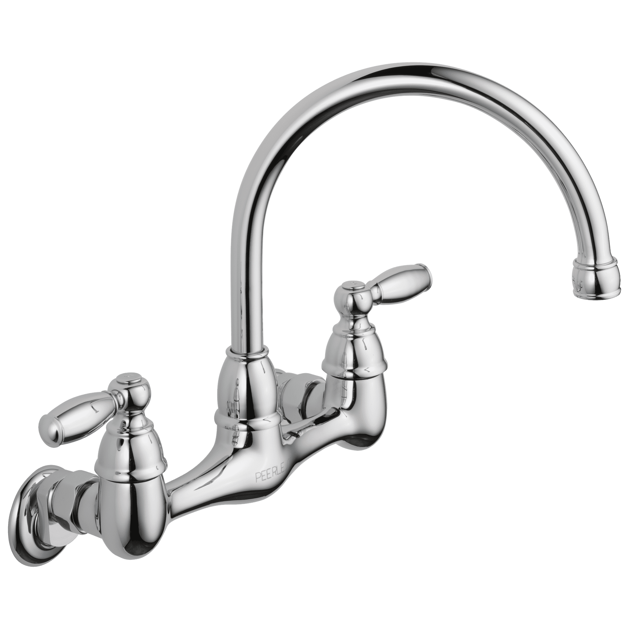 Peerless Claymore Two Handle Wall-Mount Kitchen Faucet in Chrome P299305LF