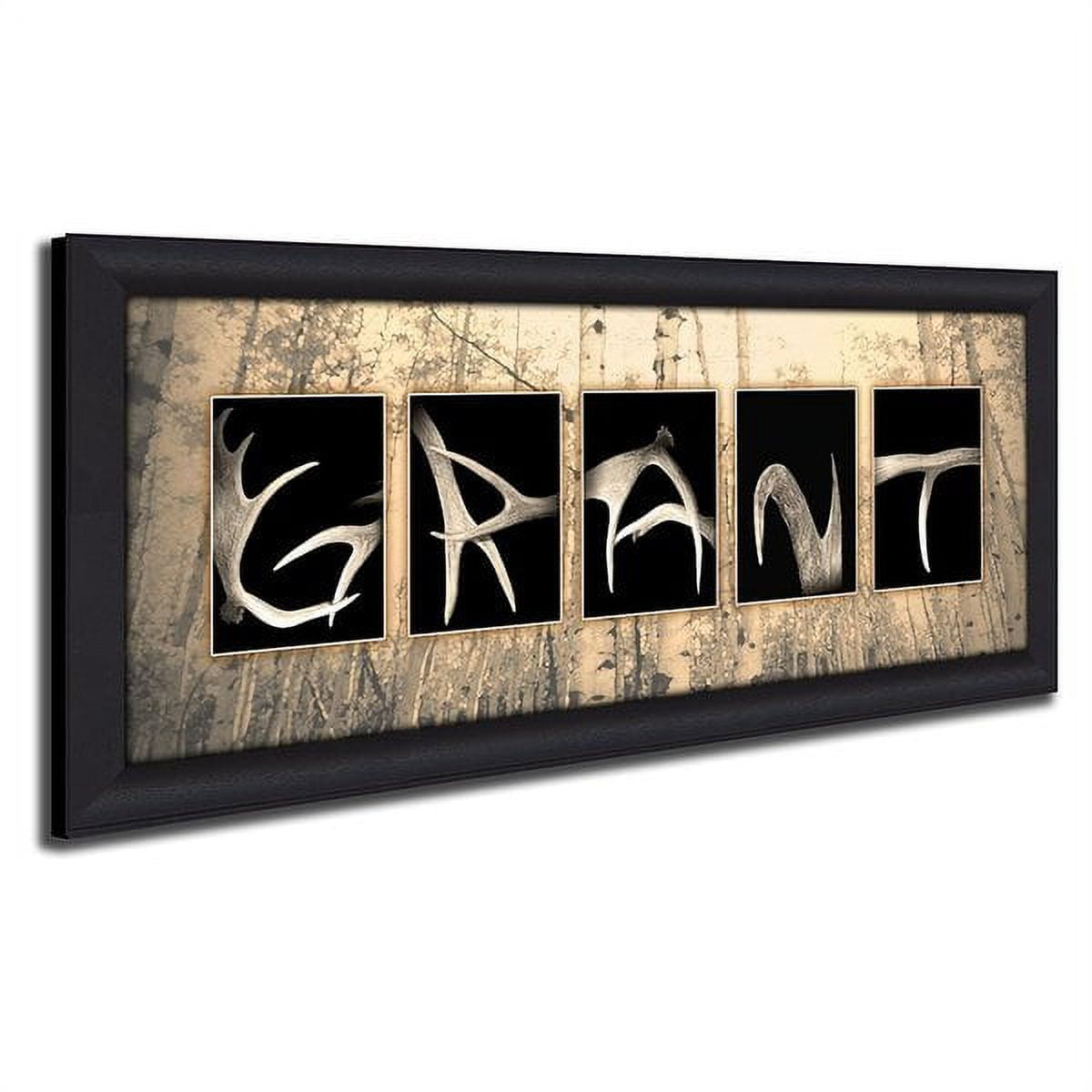 Personalized Antler Name Canvas Wall Art, Live Previews, Choose Each Photo, Multiple Options