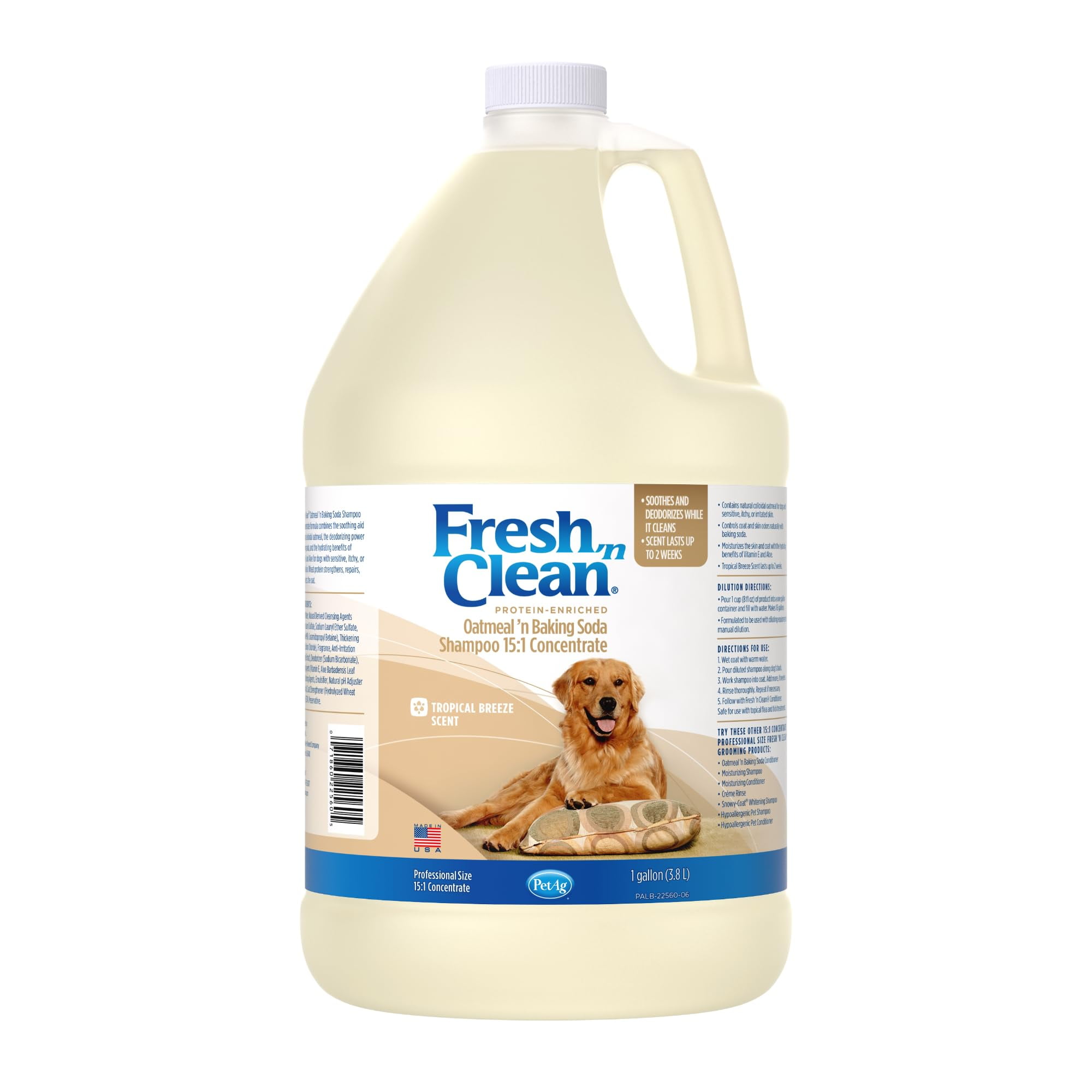 Pet-Ag Fresh ’n Clean Oatmeal ’n Baking Soda Shampoo (15:1) - 1 Gallon