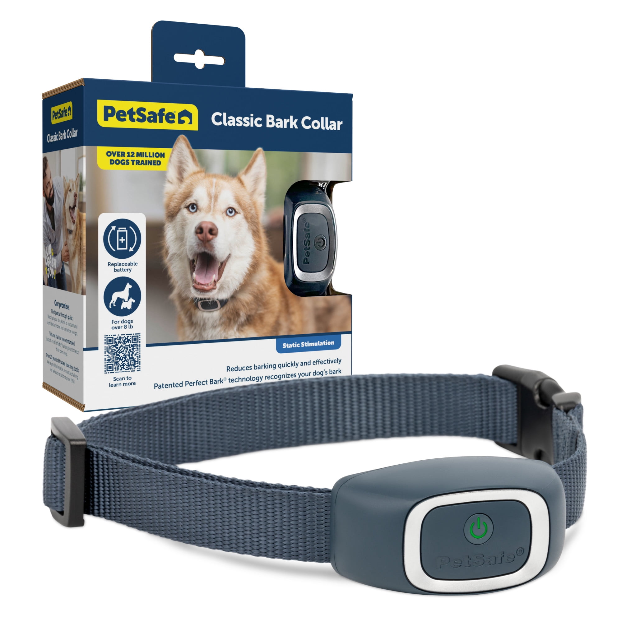 PetSafe Bark Control Collar for Dogs 8 lb. and Up, Automatic Anti-Bark Static Correction Training