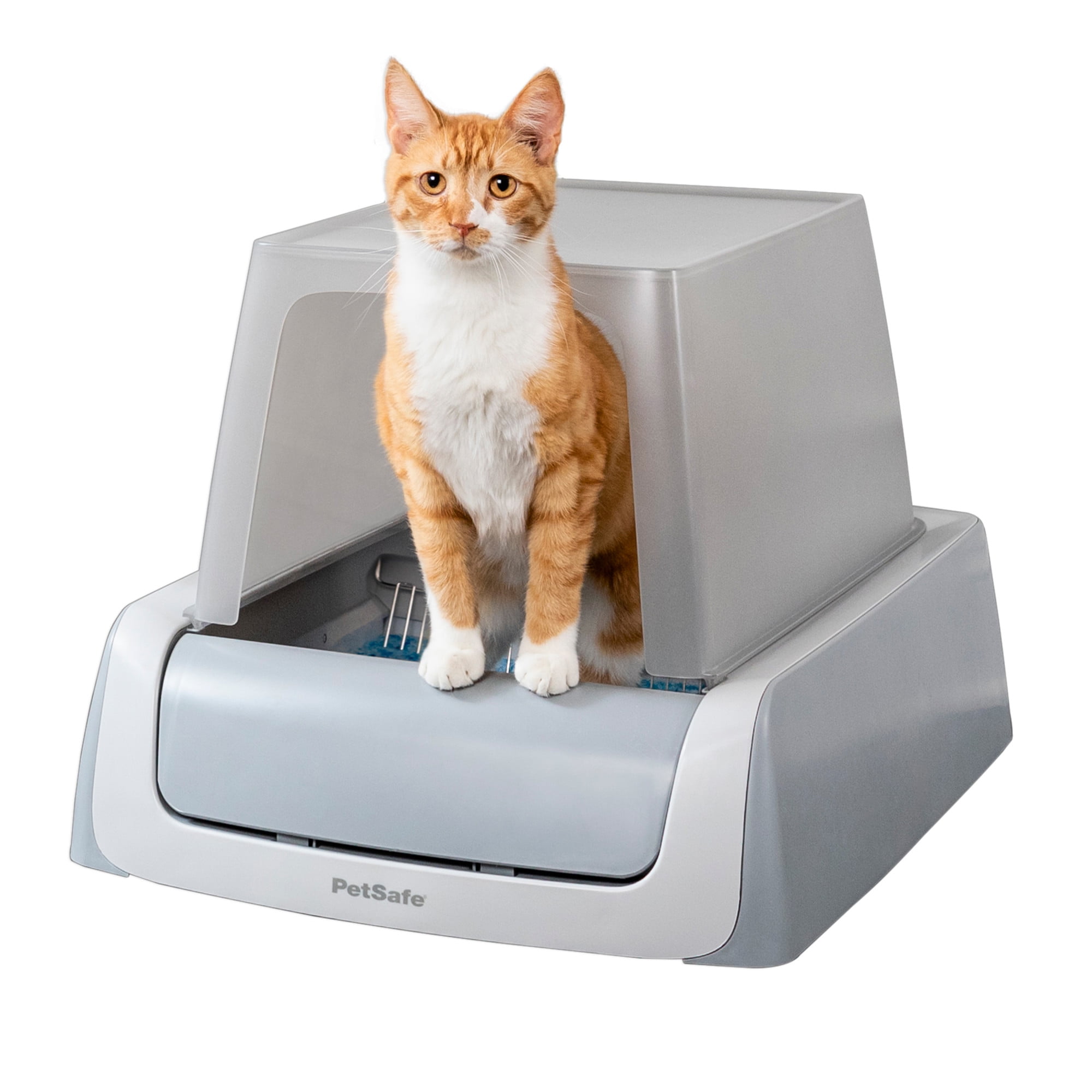 PetSafe ScoopFree Crystal Pro Legacy Front-Entry Self-Cleaning Cat Litter Box, Automatic, Gray