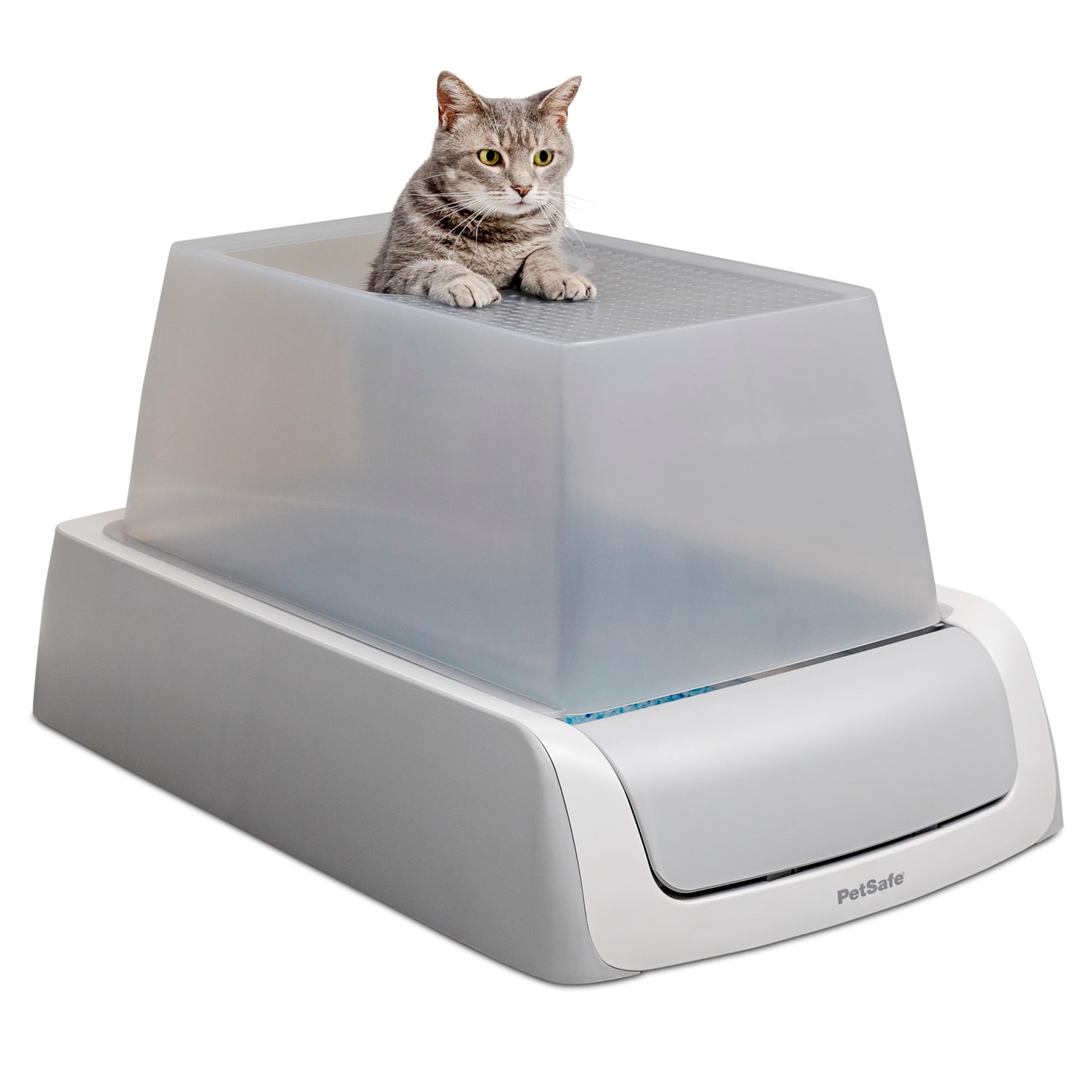 PetSafe ScoopFree Crystal Pro Legacy Top-Entry Self-Cleaning Cat Litter Box, Automatic, Gray