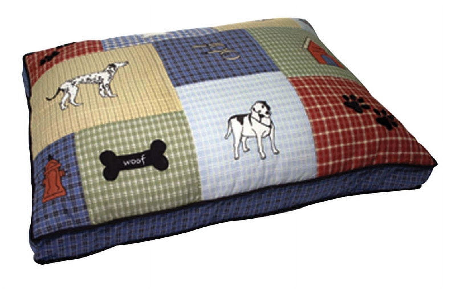 Petmate Beds - Classic Applique Gusseted Bed- Multi Colored 27 X 36 X 3 - 27776