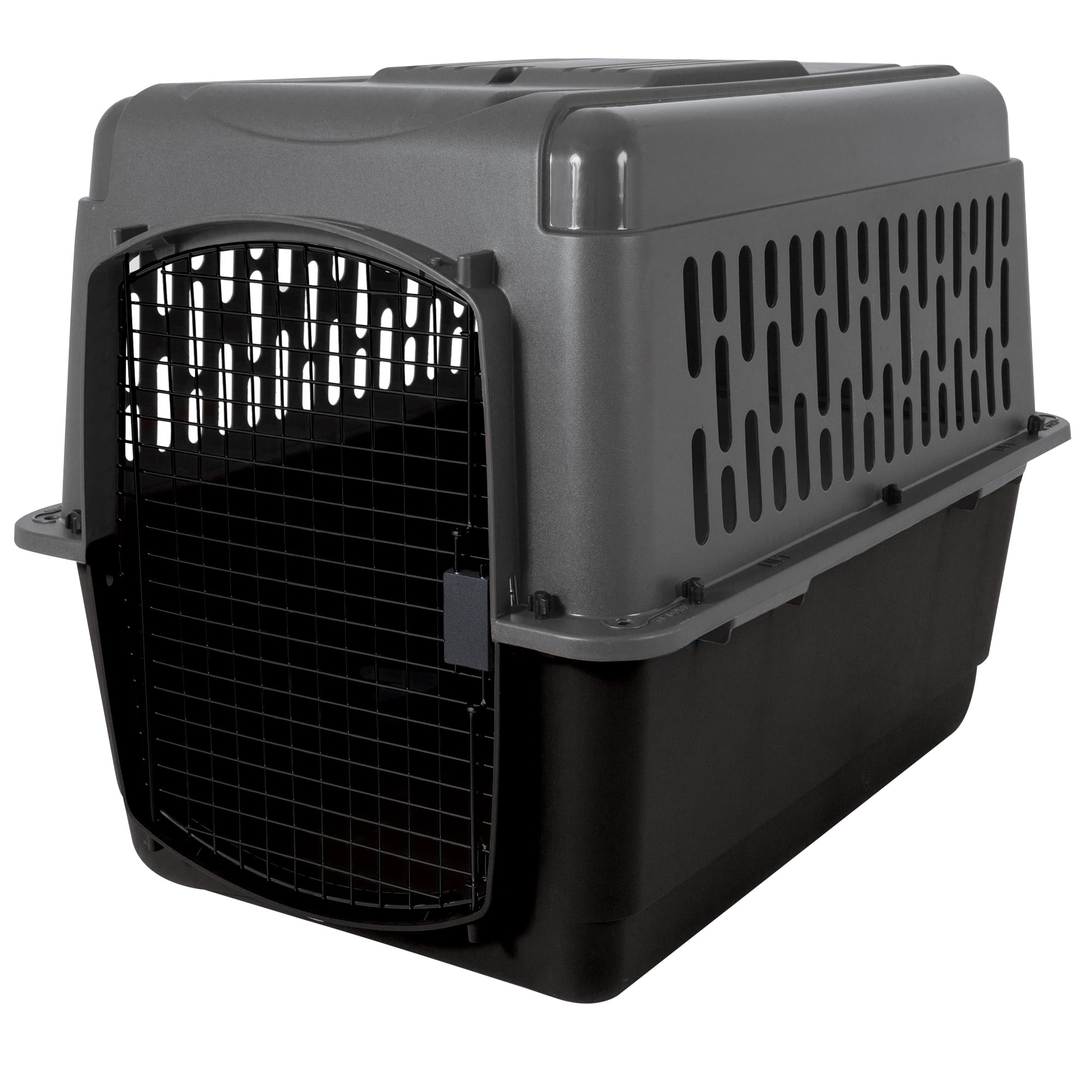 Petmate Pet Porter Traditional Travel Dog Kennel Portable Plastic Carrier, Medium to Large 36" for Dogs 50-70 lb, Gray
