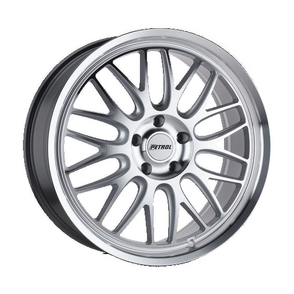 Petrol Aluminum Rim P4C 17X8in Silver with Machined Face and Lip Finish, 1780P4C355120S76
