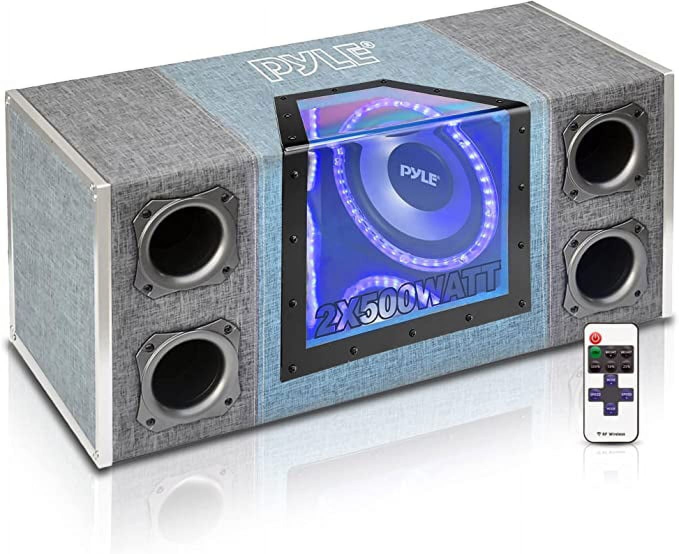 Pyle Adjustable High Efficiency Car Subwoofers with Paper Cone, Polyethylene Silver, 10 x 10 Inches