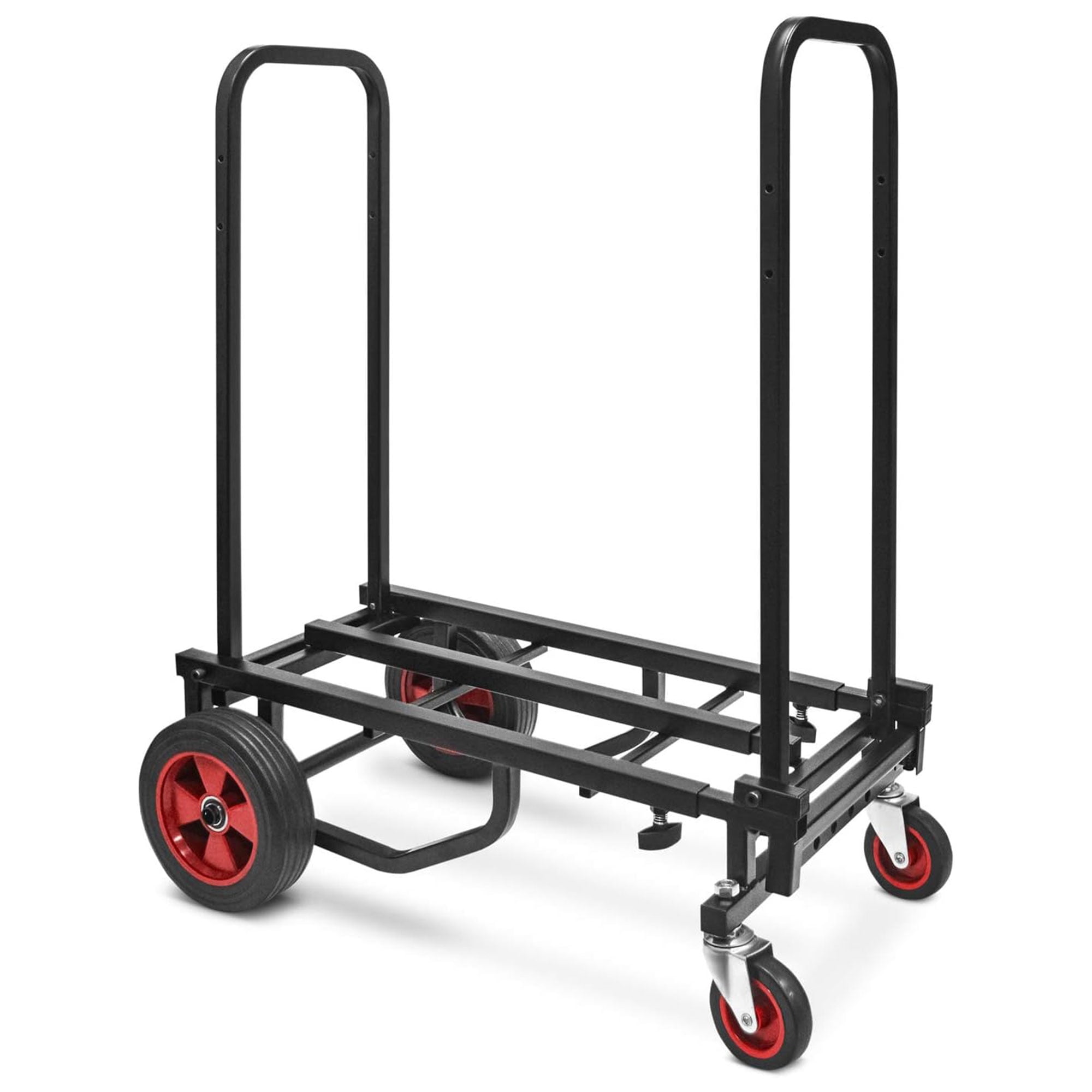 Pyle Compact Adjustable Folding Hand Truck Dolly Platform Multi Cart, Black