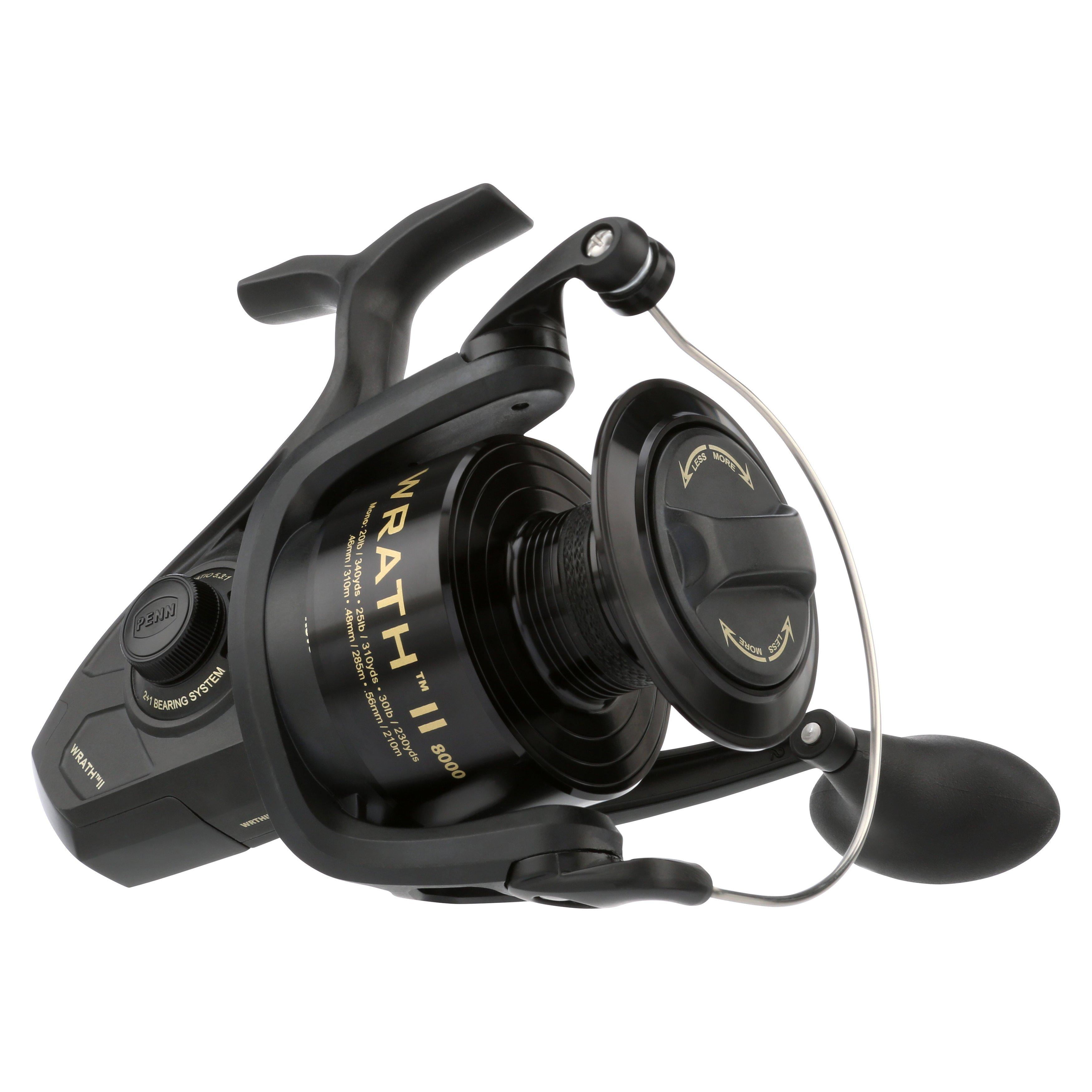 PENN Wrath II Spinning Fishing Reel, 8000 Size Reel