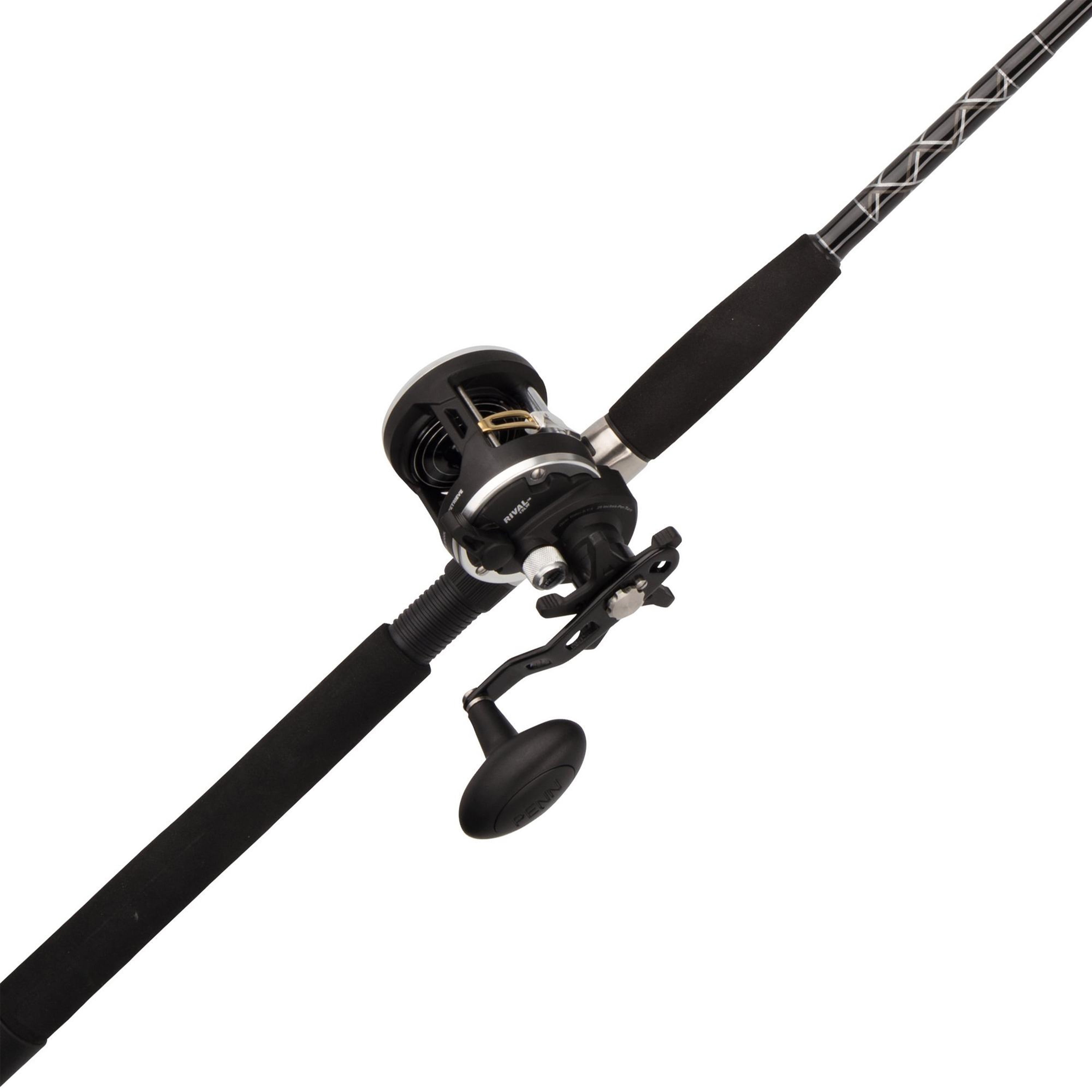 PENN Rival™ Level Wind Combo, 5' Medium Heavy Fishing Rod, 15 Size Reel