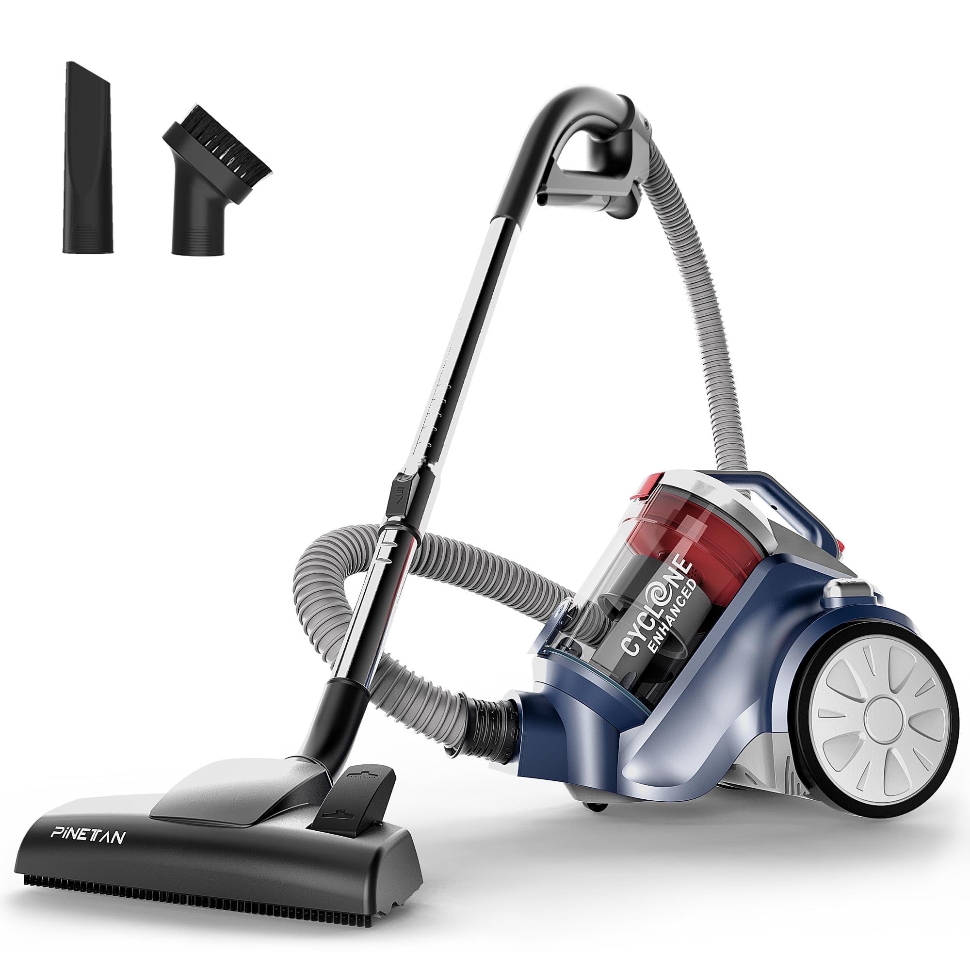PINETAN EasyPeasy Canister Bagless Vacuum Cleaner - Lightweight Maneuverable