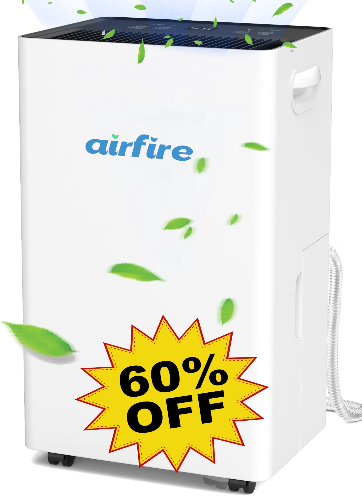 Airfire 3500 Sq. ft 22 Pint (DOE) Dehumidifier for Basement, Dehumidifiers with Drain Hose for Home Bedroom Bathroom Large Room, Auto Defrost& Drain, 24H Timer, 1.59 gal Water Tank, Dry Clothes