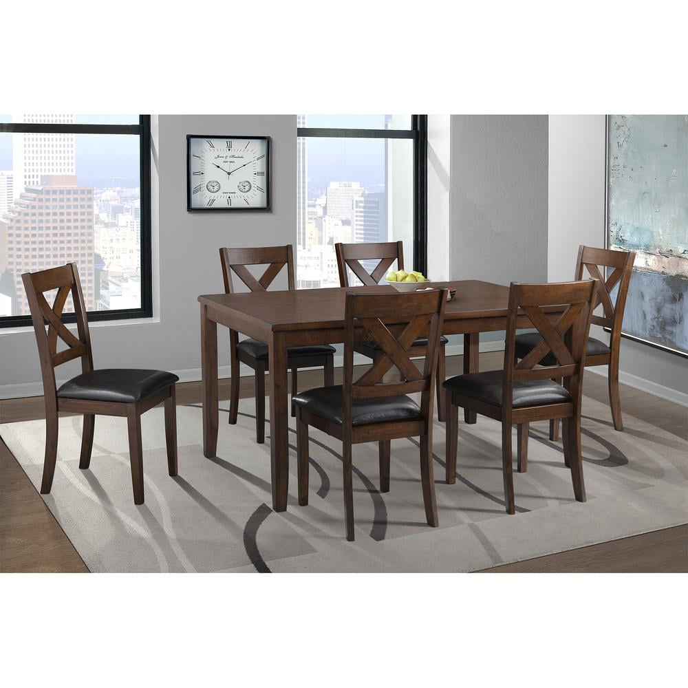 Picket House Furnishings Alexa 7PC Standard Height Dining Set in Cherry