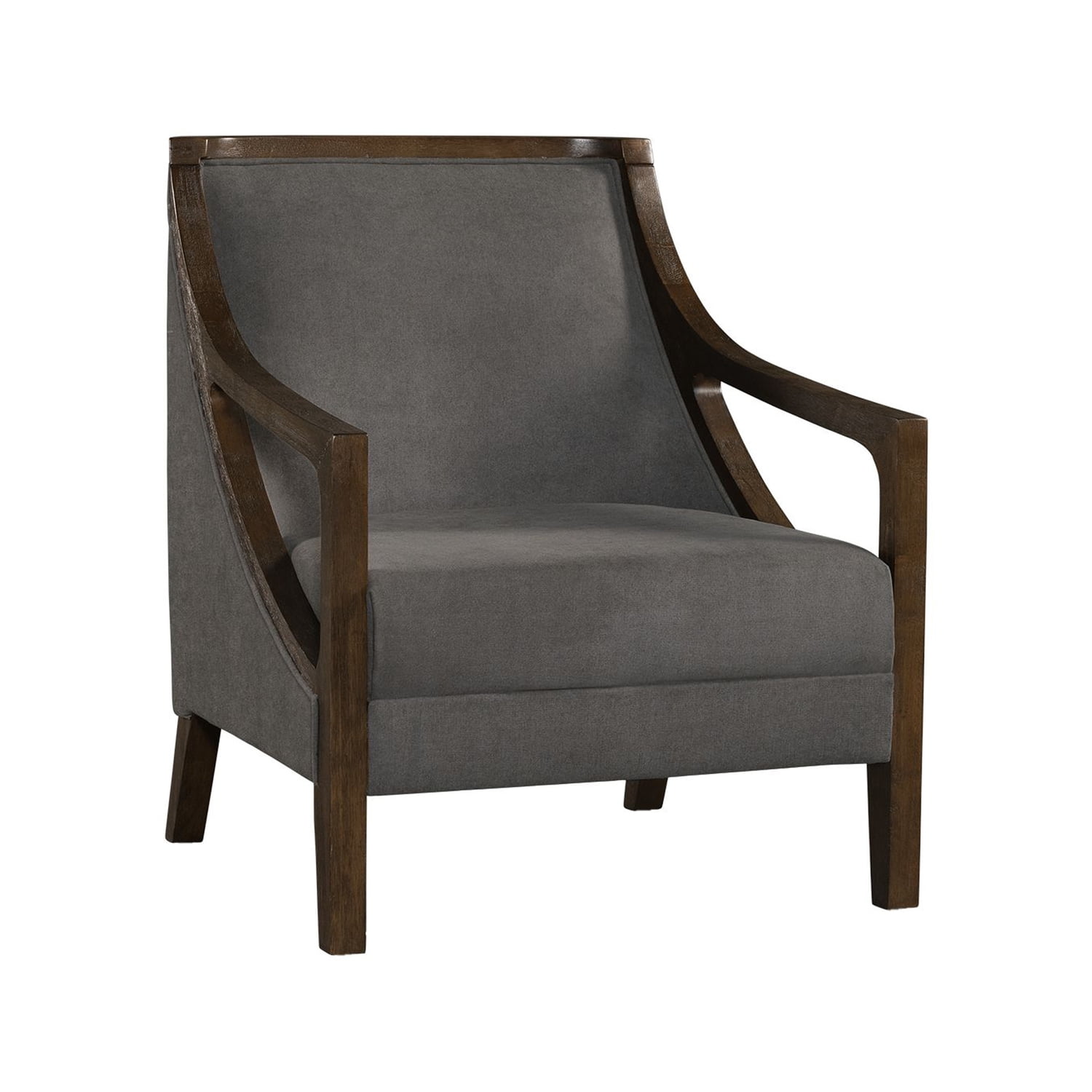 Picket House Furnishings Dayna Gray Accent Chair with Brown Frame