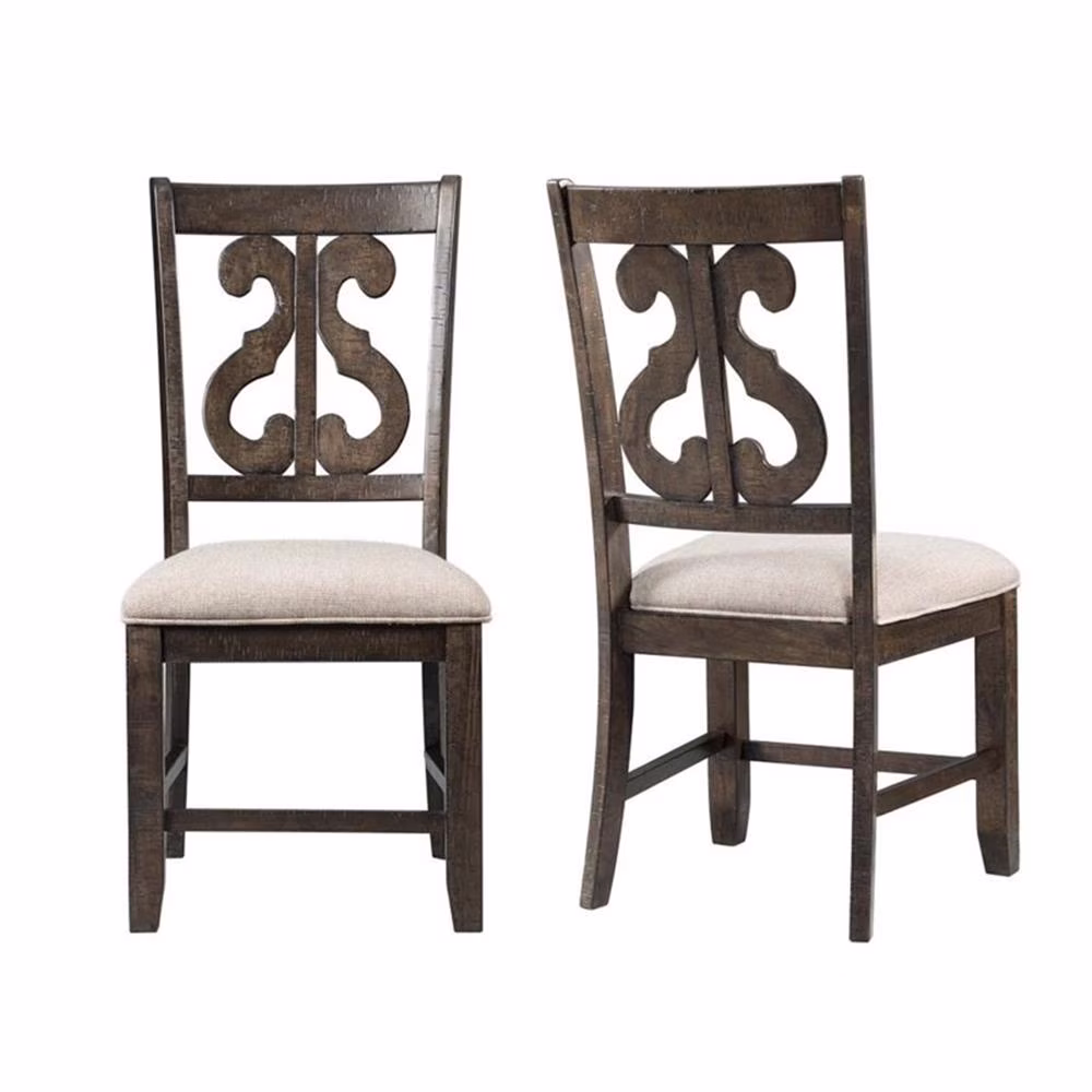 Picket House Furnishings Stanford Dining Chair in Walnut (Set of 2)