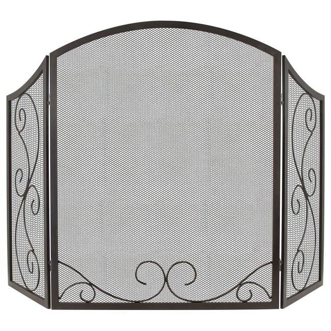 Pleasant Hearth FA995S Steel Iris Scroll Fireplace Screen