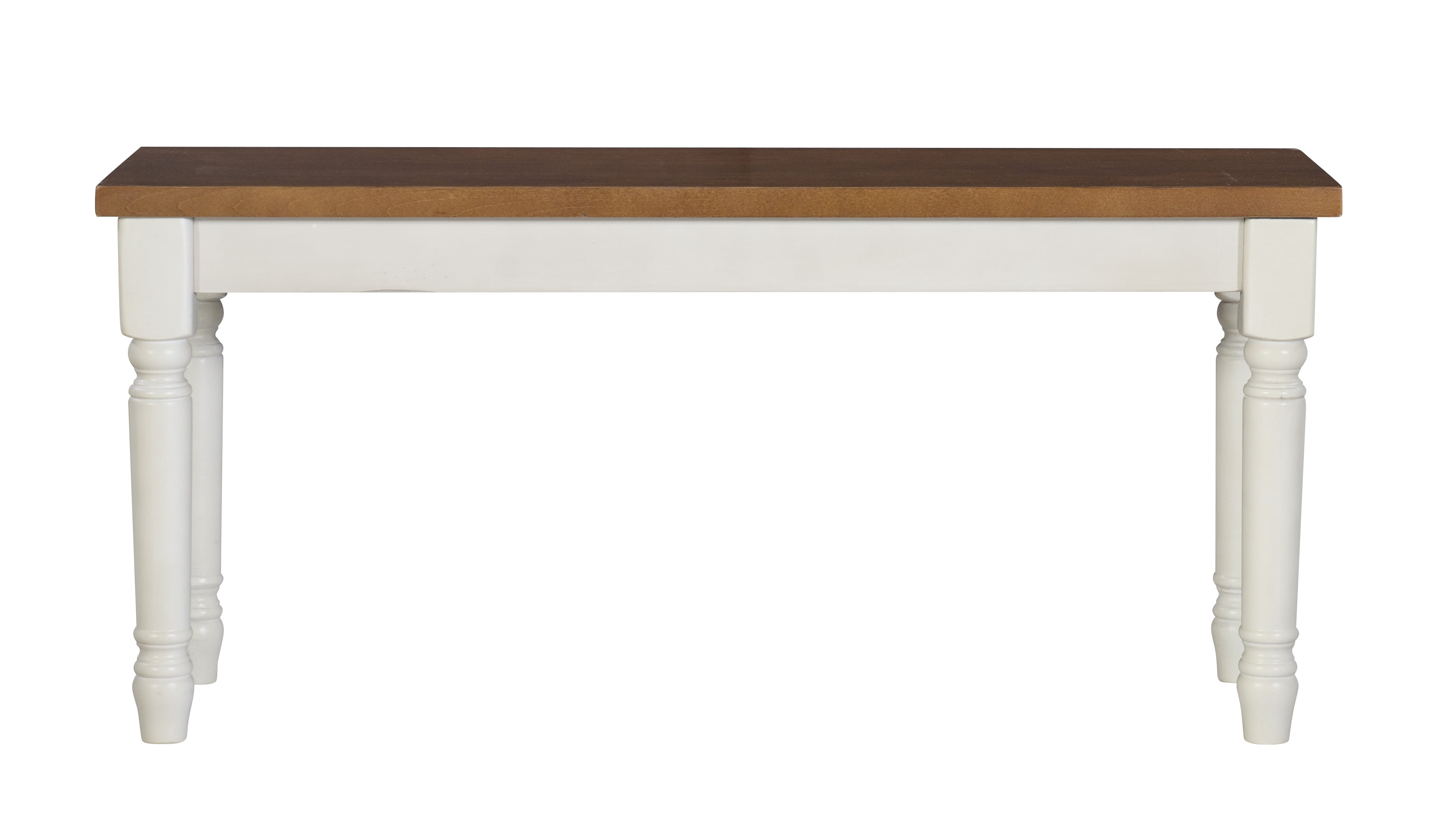 Powell Willow Vanilla White & Honey Brown Bench