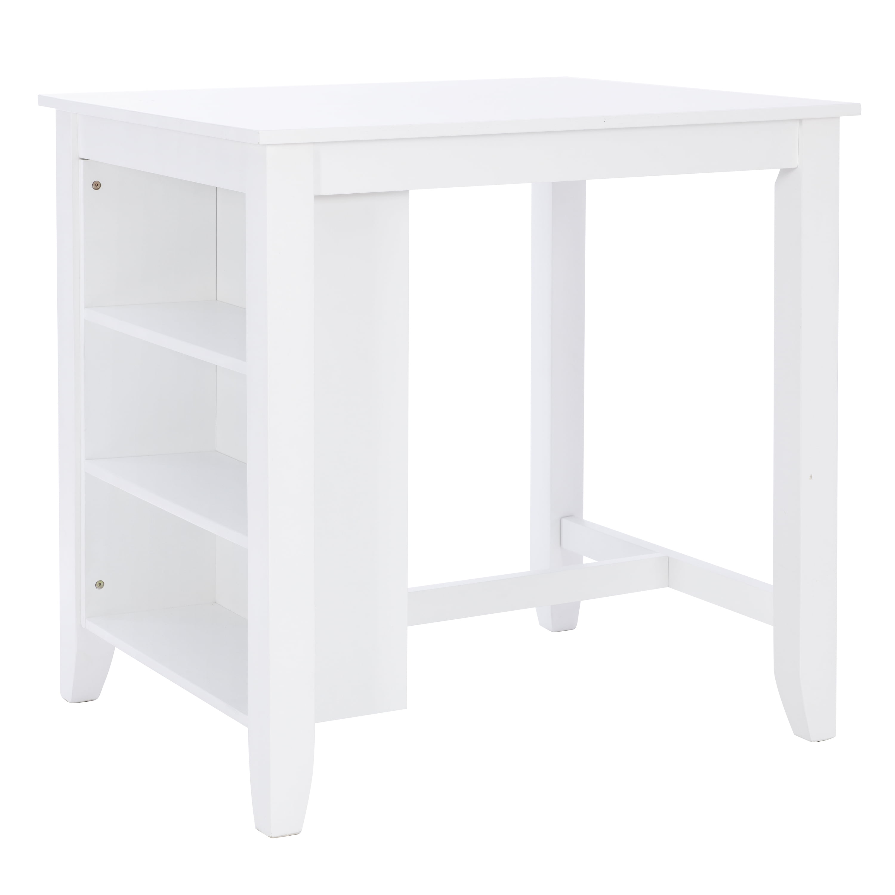Powell Stacie Counter Height Space Saver Table, White