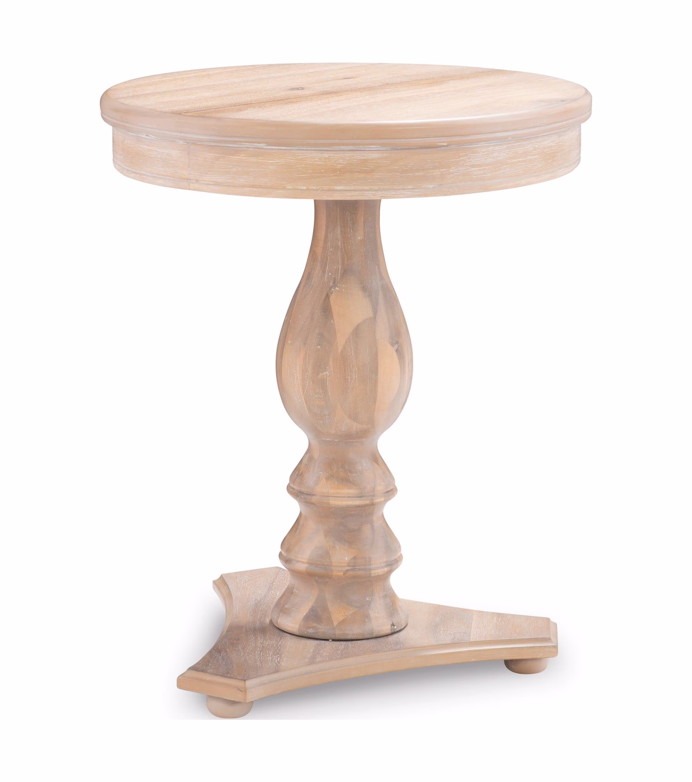 Powell Stanton Pedestal Accent Side Table, Natural