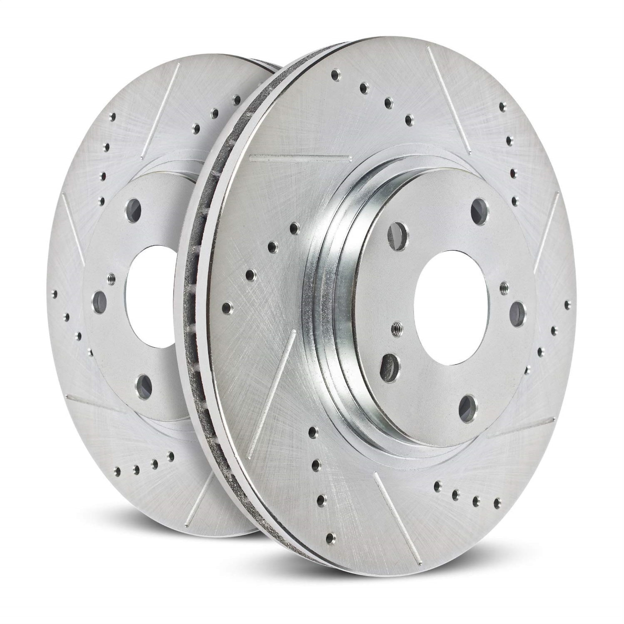 Power Stop Front Pair of Drilled and Slotted Brake Rotors JBR1395XPR