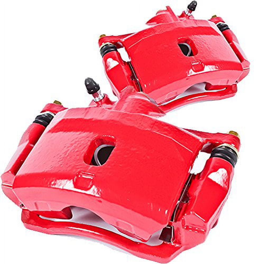 Power Stop Front Pair of Red Powder Coated Calipers S5236
