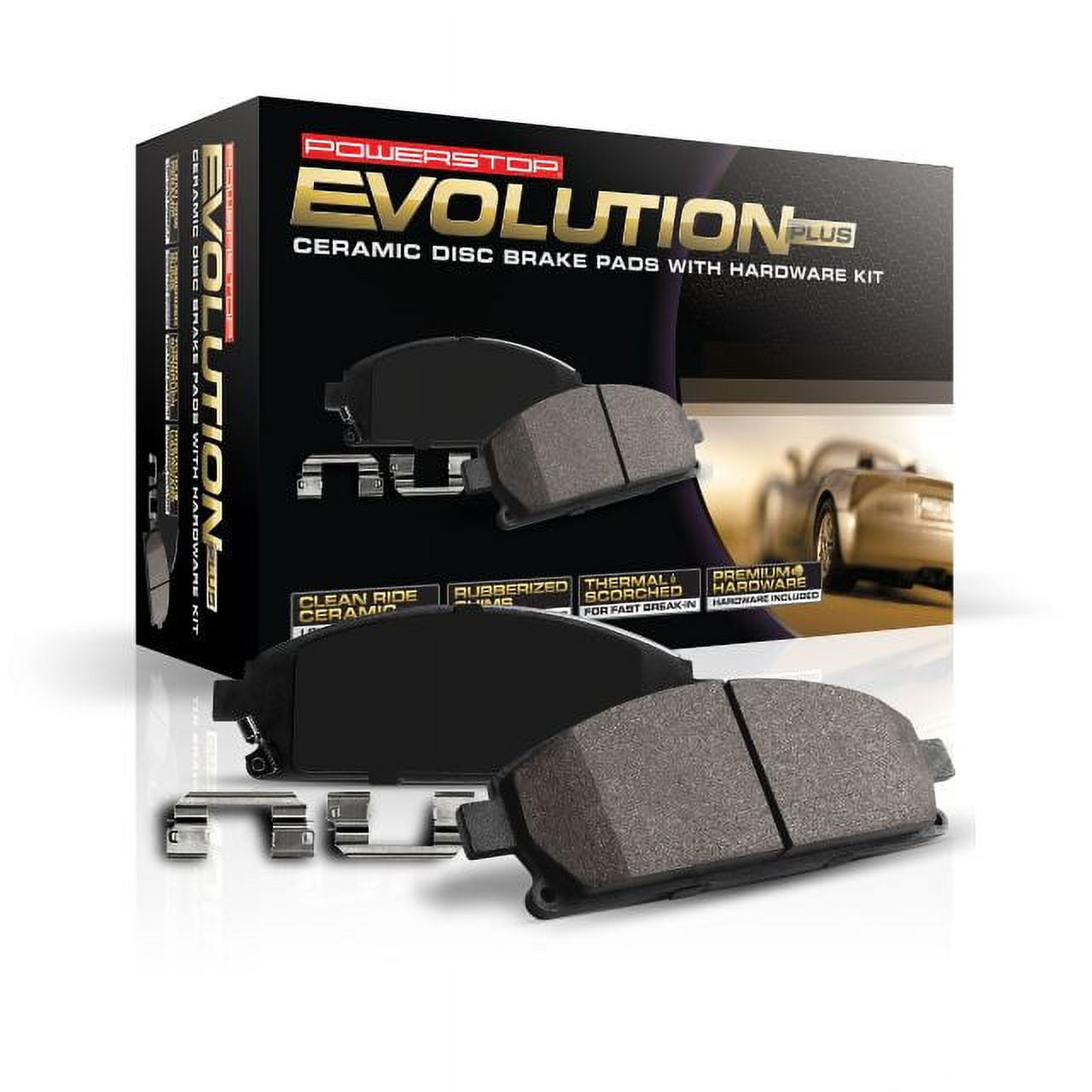 Power Stop Front Z17 Evolution Ceramic Brake Pads with Hardware 17-2209