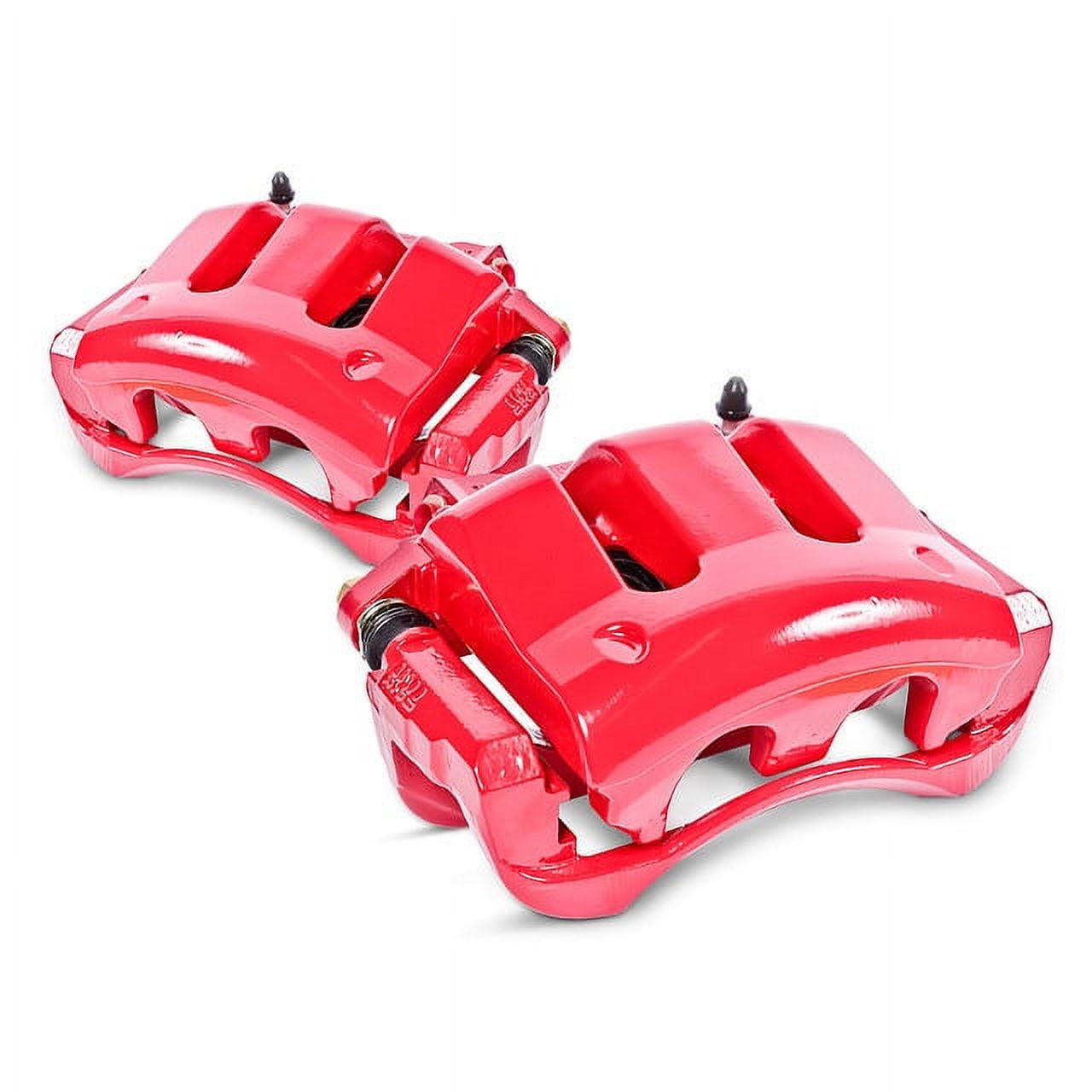 Power Stop Rear Pair of Red Powder Coated Calipers S4690