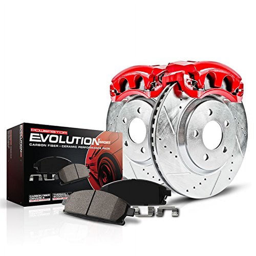 PowerStop Rear Z23 Evolution Sport Brake Pad and Rotor Kit with Red Powder Coated Calipers Fits: ACURA HONDA Select Models KC2434