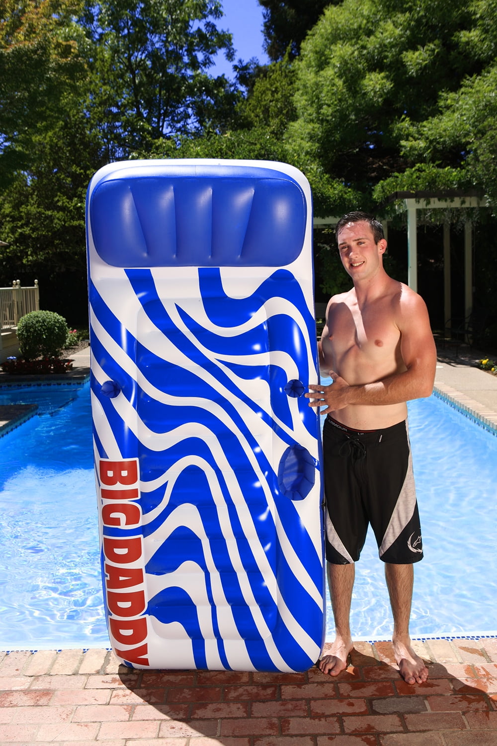 Poolmaster Vinyl Big Daddy Mattress Pool Float, Blue