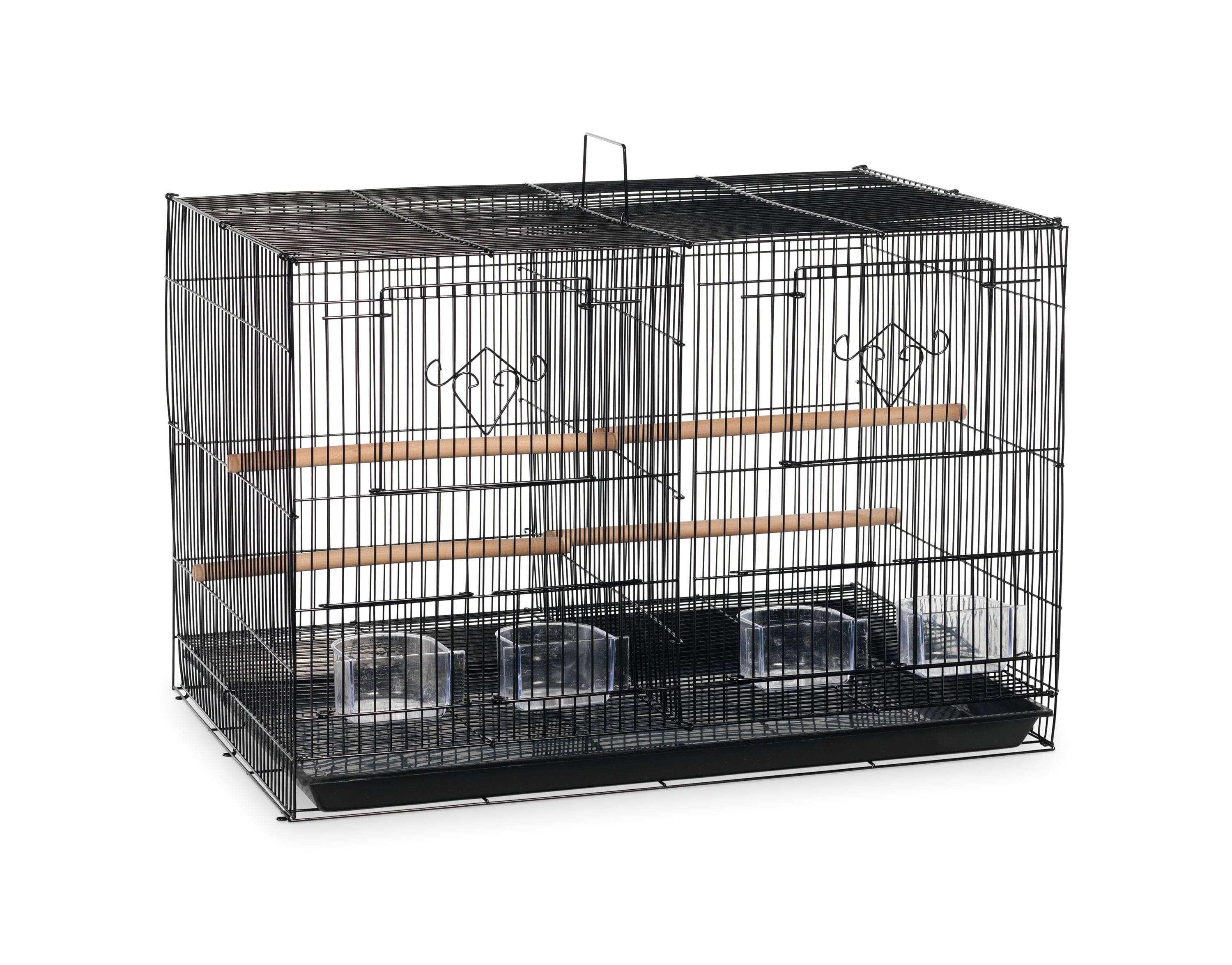 Prevue Pet Products Divided Flight Cage - Black