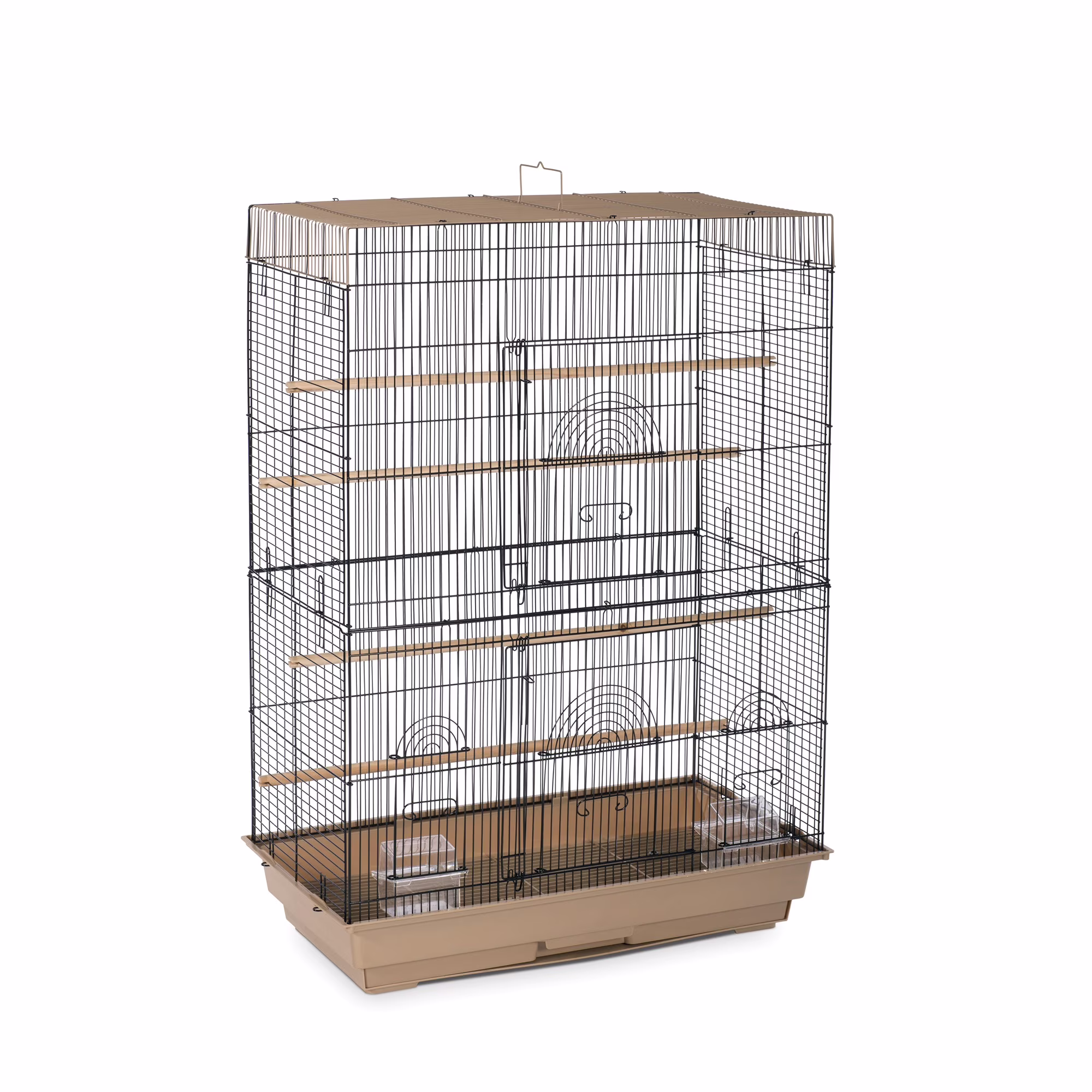 Prevue Pet Products Tall Flight Cage in Brown Plastic Base