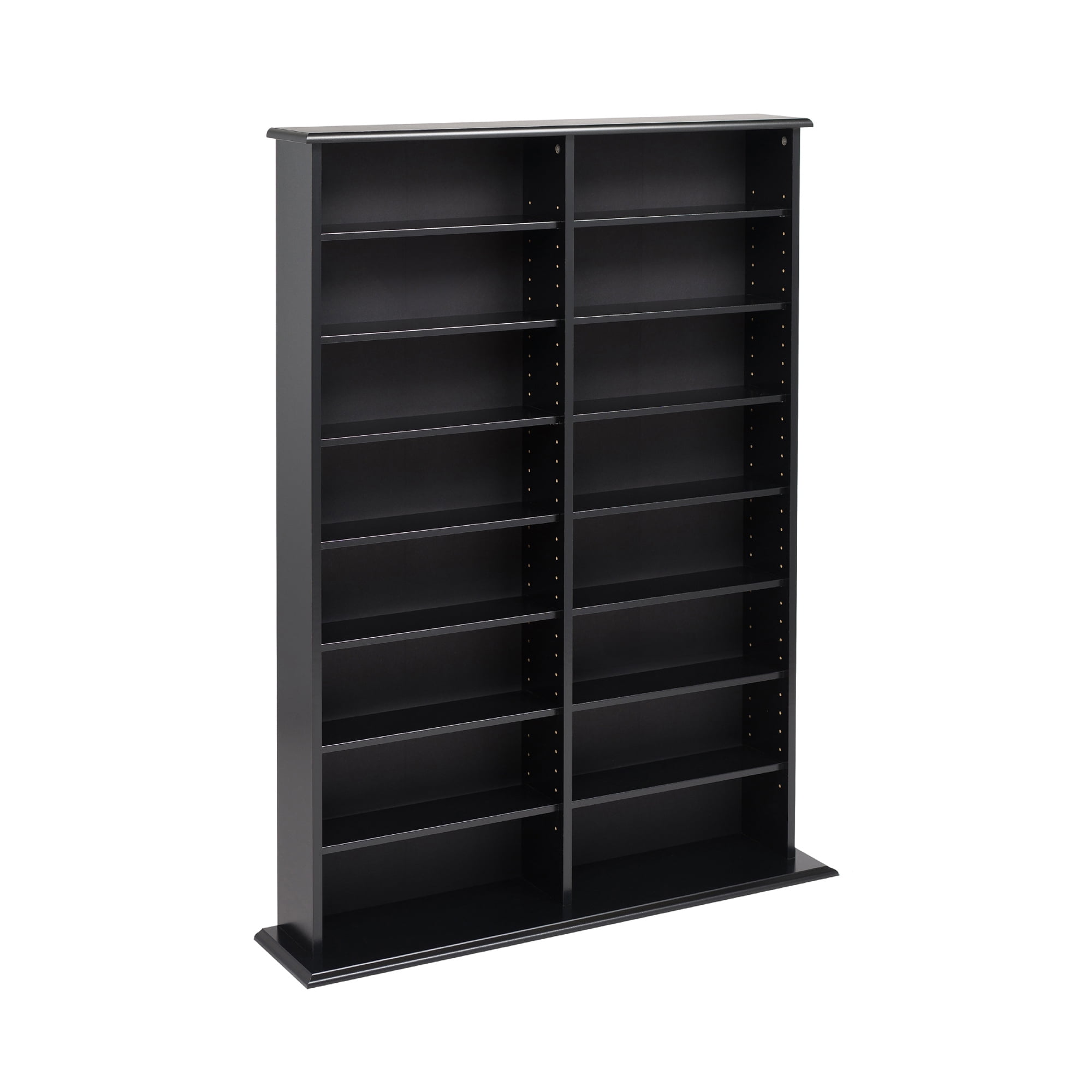Prepac Double Width Media Storage Cabinet, Adjustable Shelves, Wall Unit, Various Colors