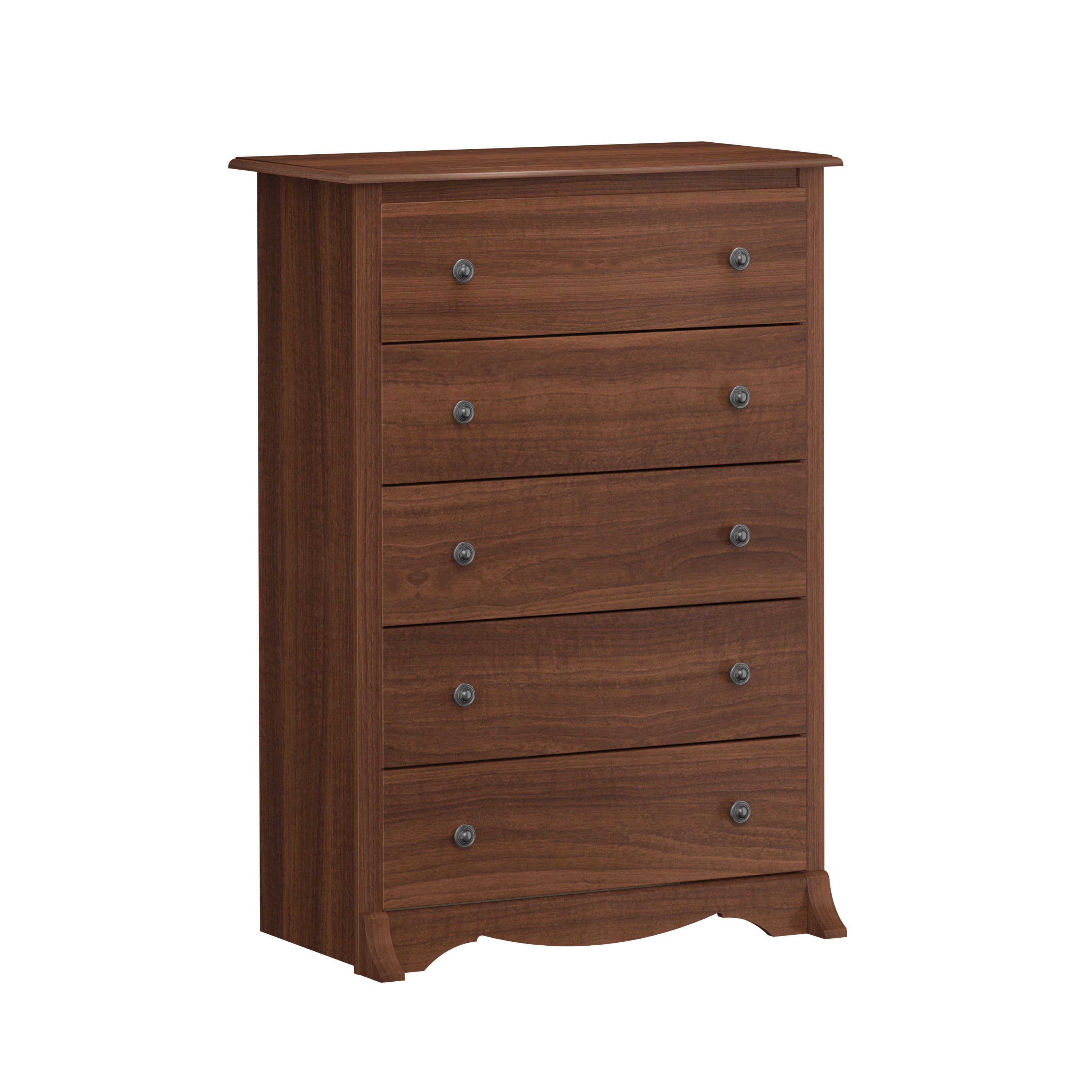 Prepac Monterey Transitional 5-Drawer Dresser, Cherry