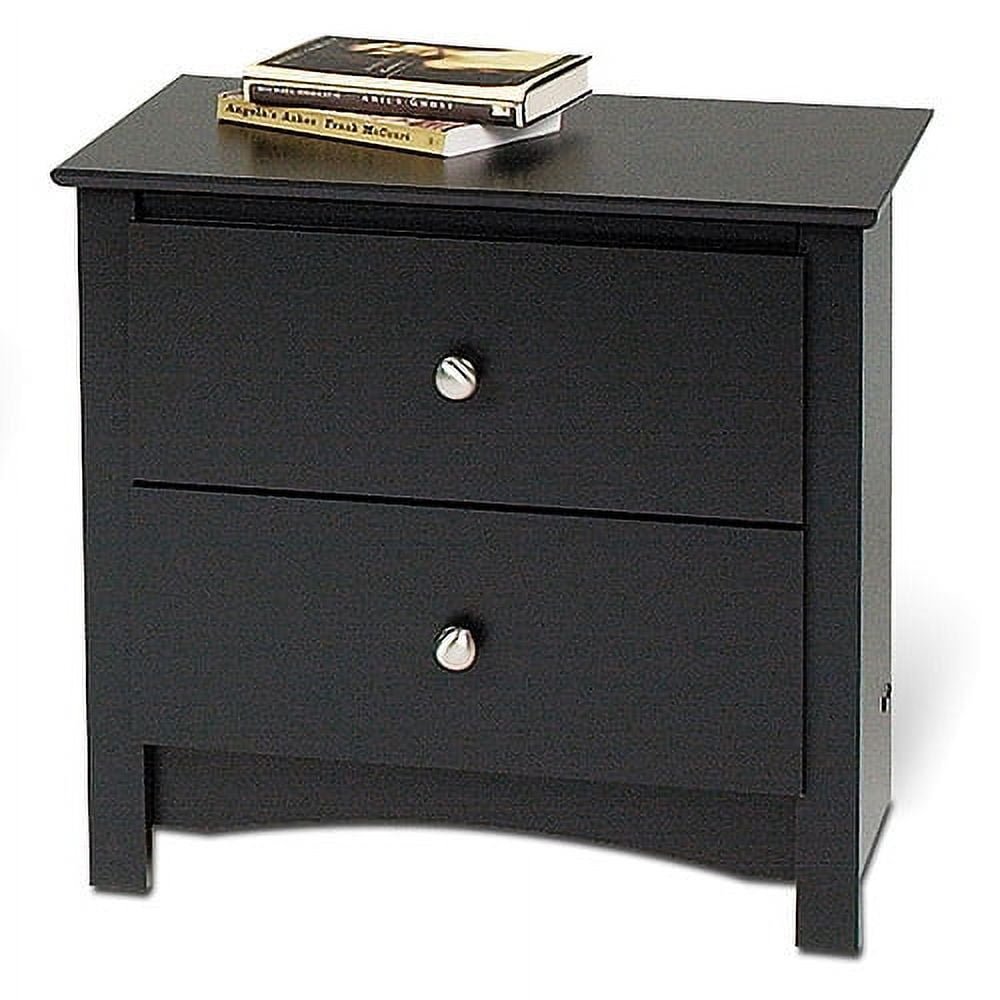 Prepac Sonoma 2-Drawer Nightstand, Black