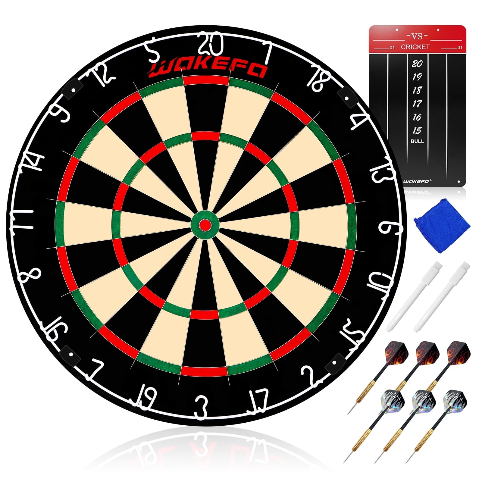 Professional Dart Boards, Competition Bristle Dartboard and Darts for Adults, Steel Tip Dart Board Set in Game Room/Bar/Office, Regulation Size High Grade Sisal Dartboards with 6 Metal Tip Darts