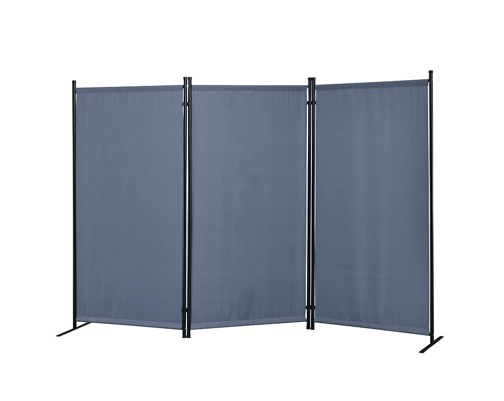 Proman Products Galaxy Indoor and Outdoor 3 Panel Room Divider, 71" Tall, Gray