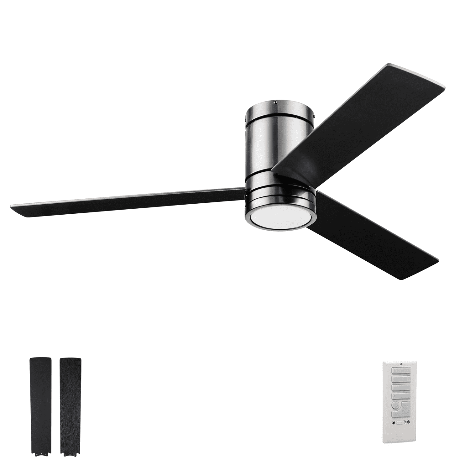 Prominence Home 52" Espy Gun Metal Remote Control Ceiling Fan, 3 Blades