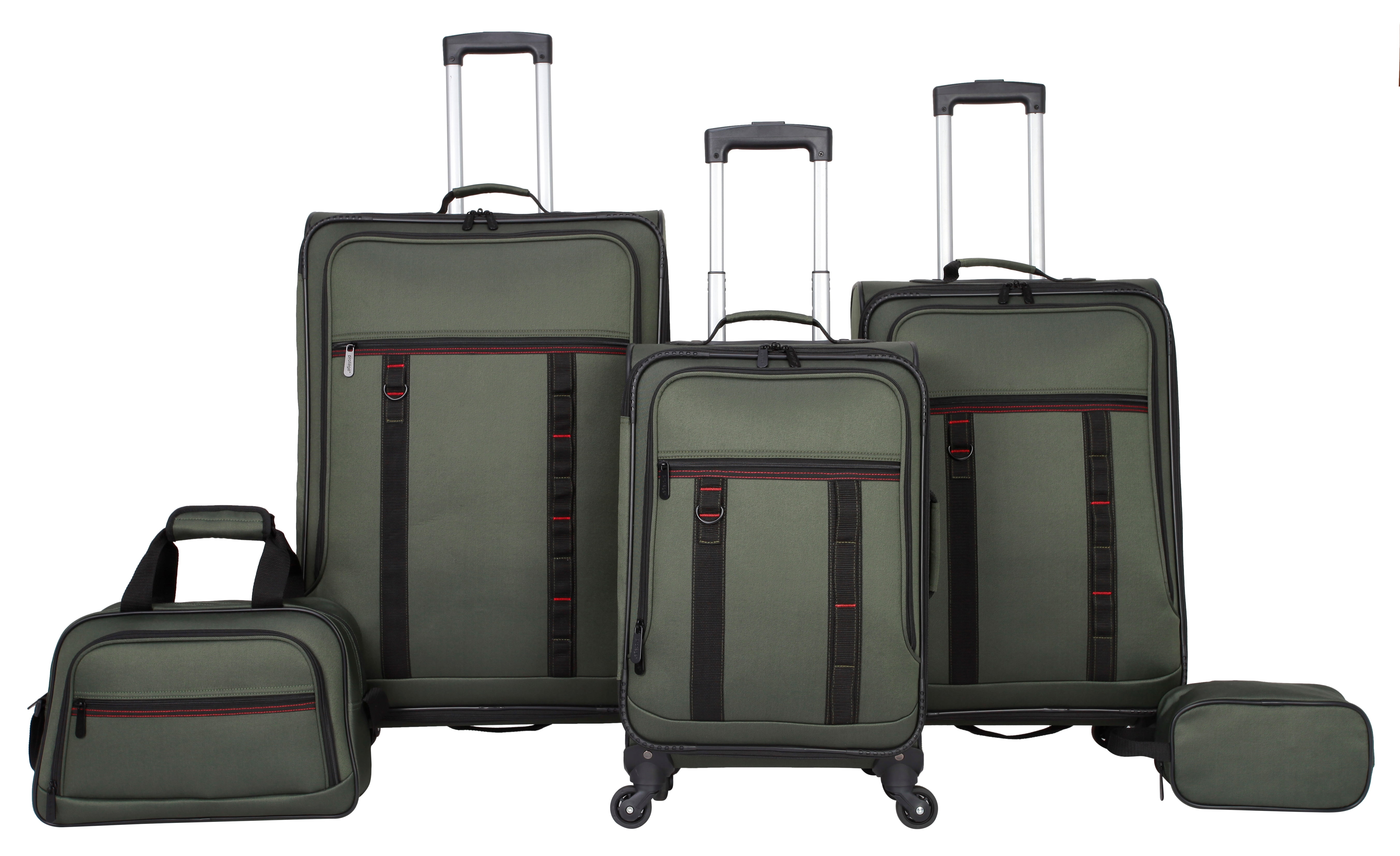 Protege 5-Piece Softside Spinner Luggage Set, Green