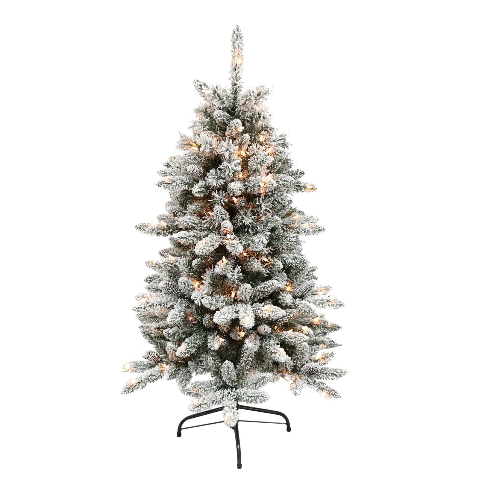 Puleo International Bennington Fir Pre-Lit Flocked Artificial Christmas Tree