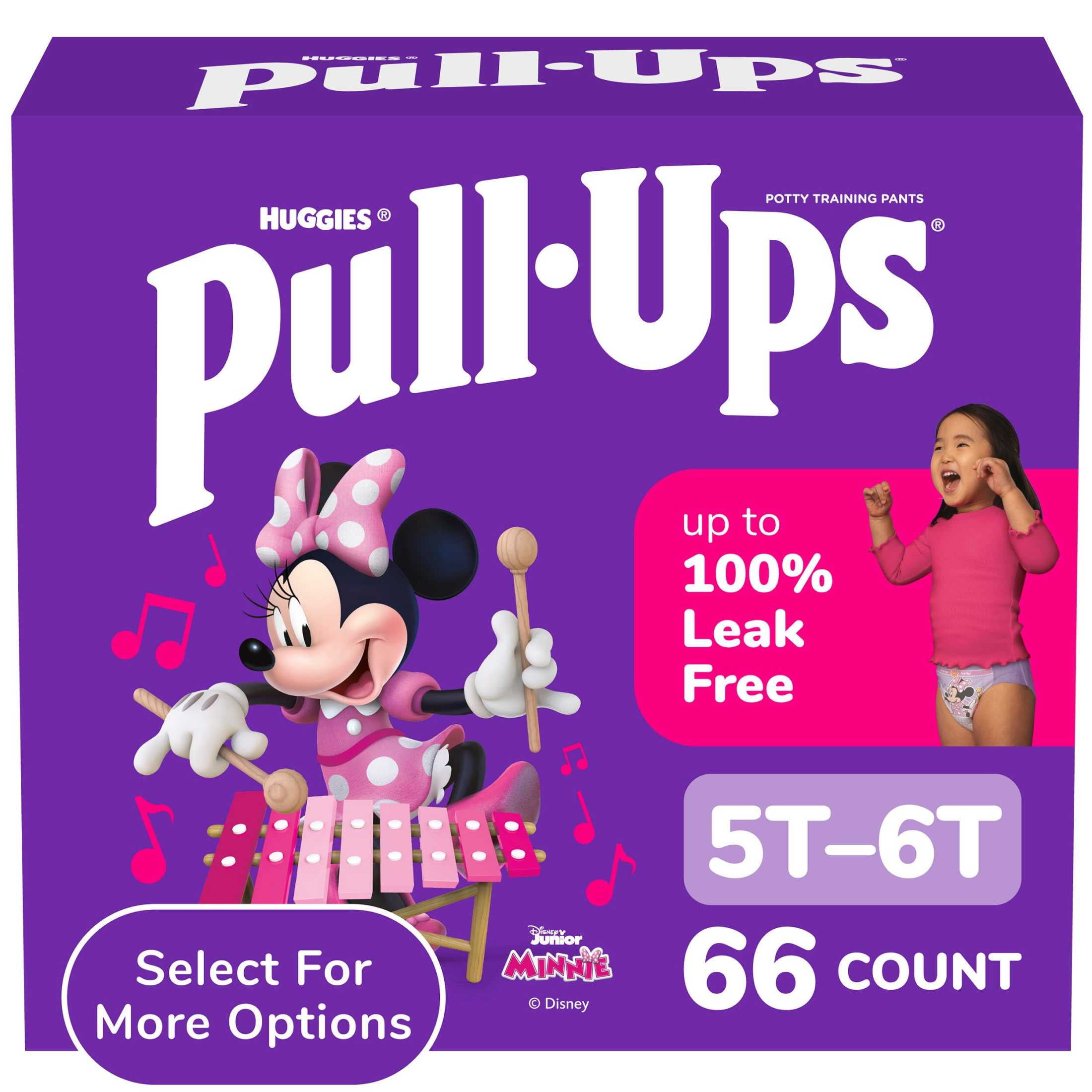 Pull-Ups Girls' Potty Training Pants, 5T-6T (46+ lbs), 66 Count (Select for More)