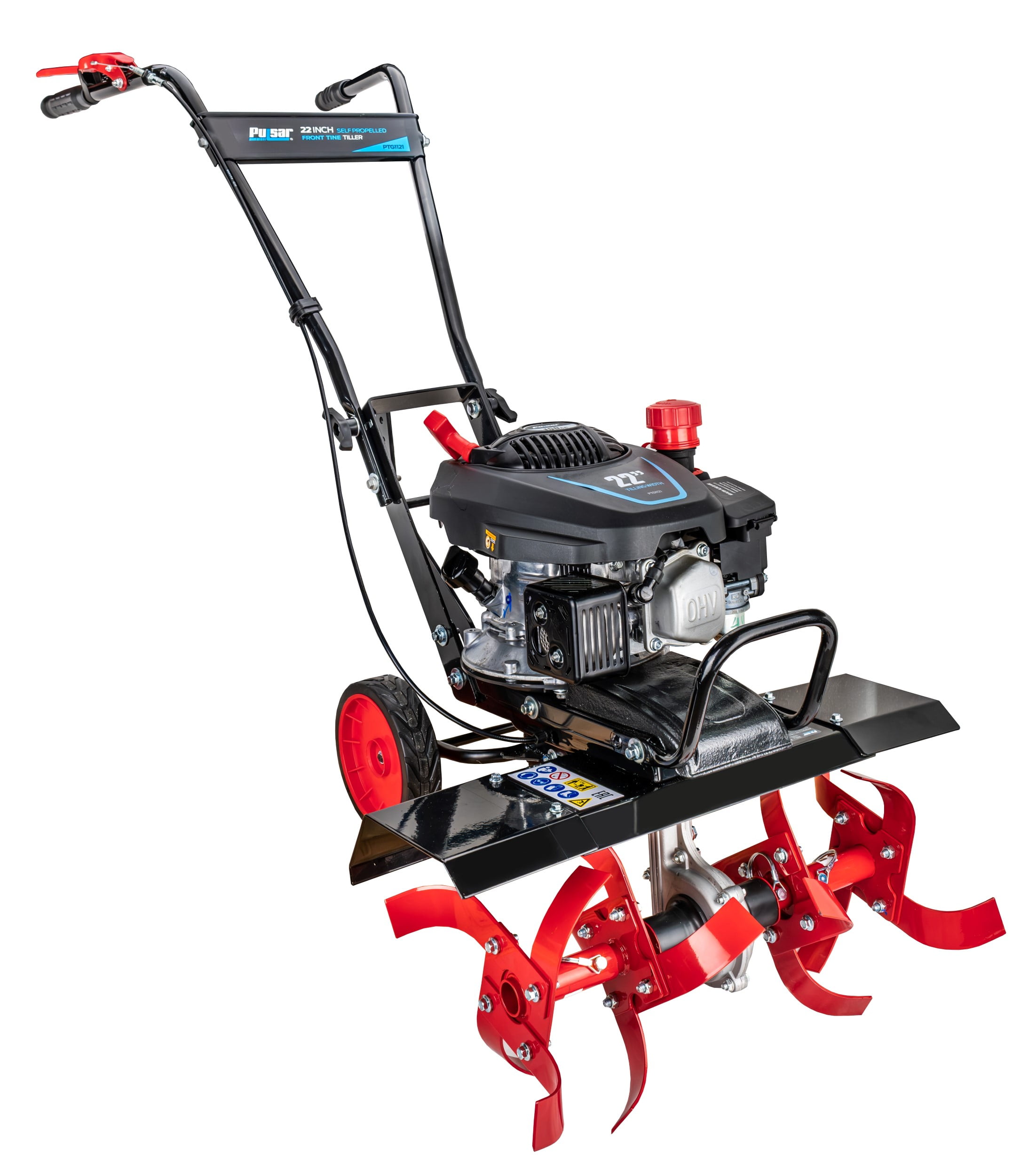 Pulsar 22" Gas Roto-Tiller with 150cc Engine, 4 Tines & Adjustable Depth Gauge