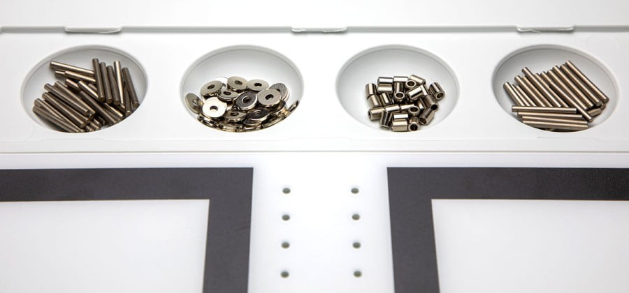 Purdue pegboard replacement parts set (25 collars, 45 washers, 55 pins)